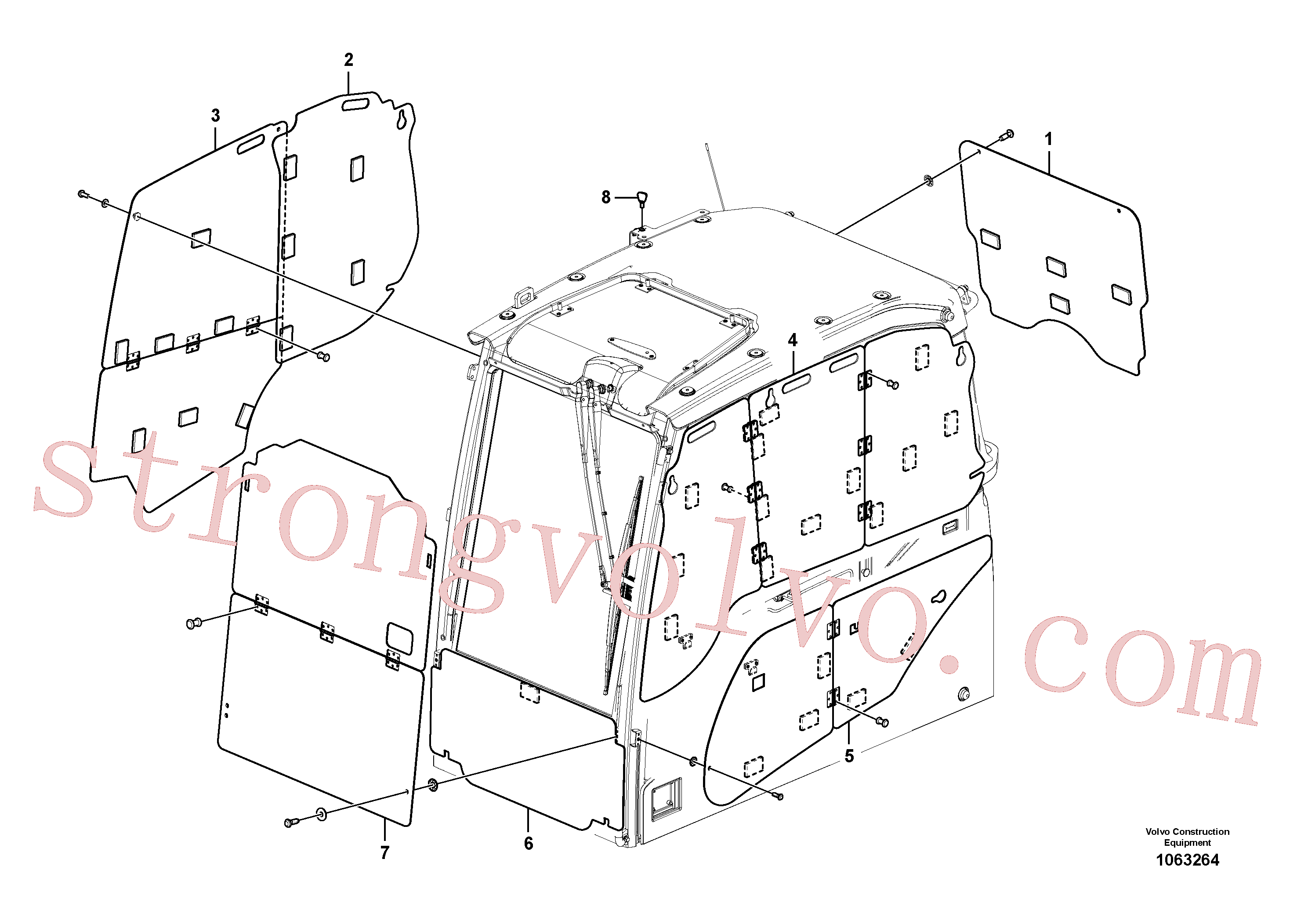 VOE15024334 Volvo Kit de protecção contra vandalismo(1063264 Montagem)