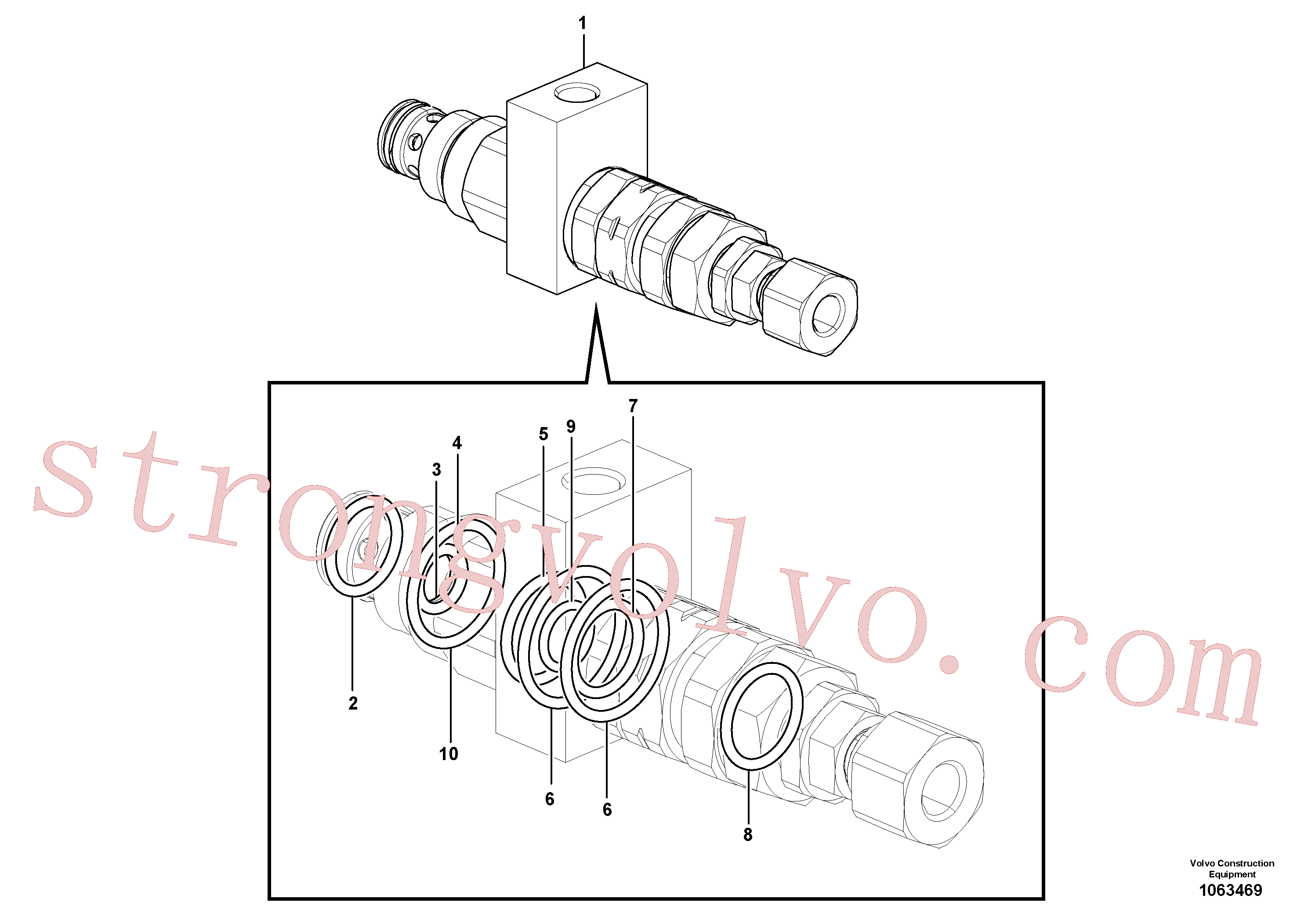 Volvo VOE990562 Anel-o Volvo Acessórios para escavadeira