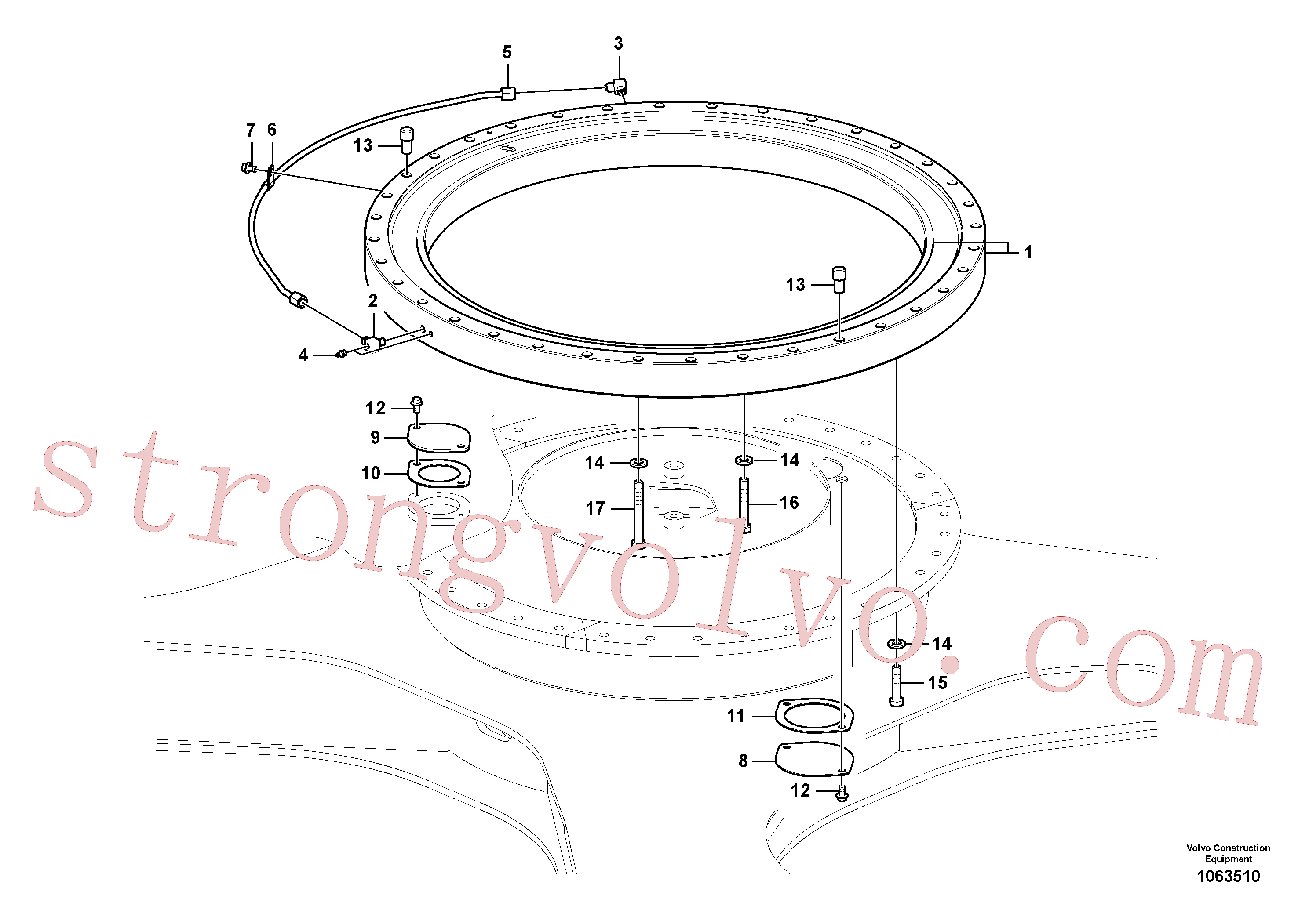 VOE14542667 Volvo Sistema de articulação(1063510 Montagem)