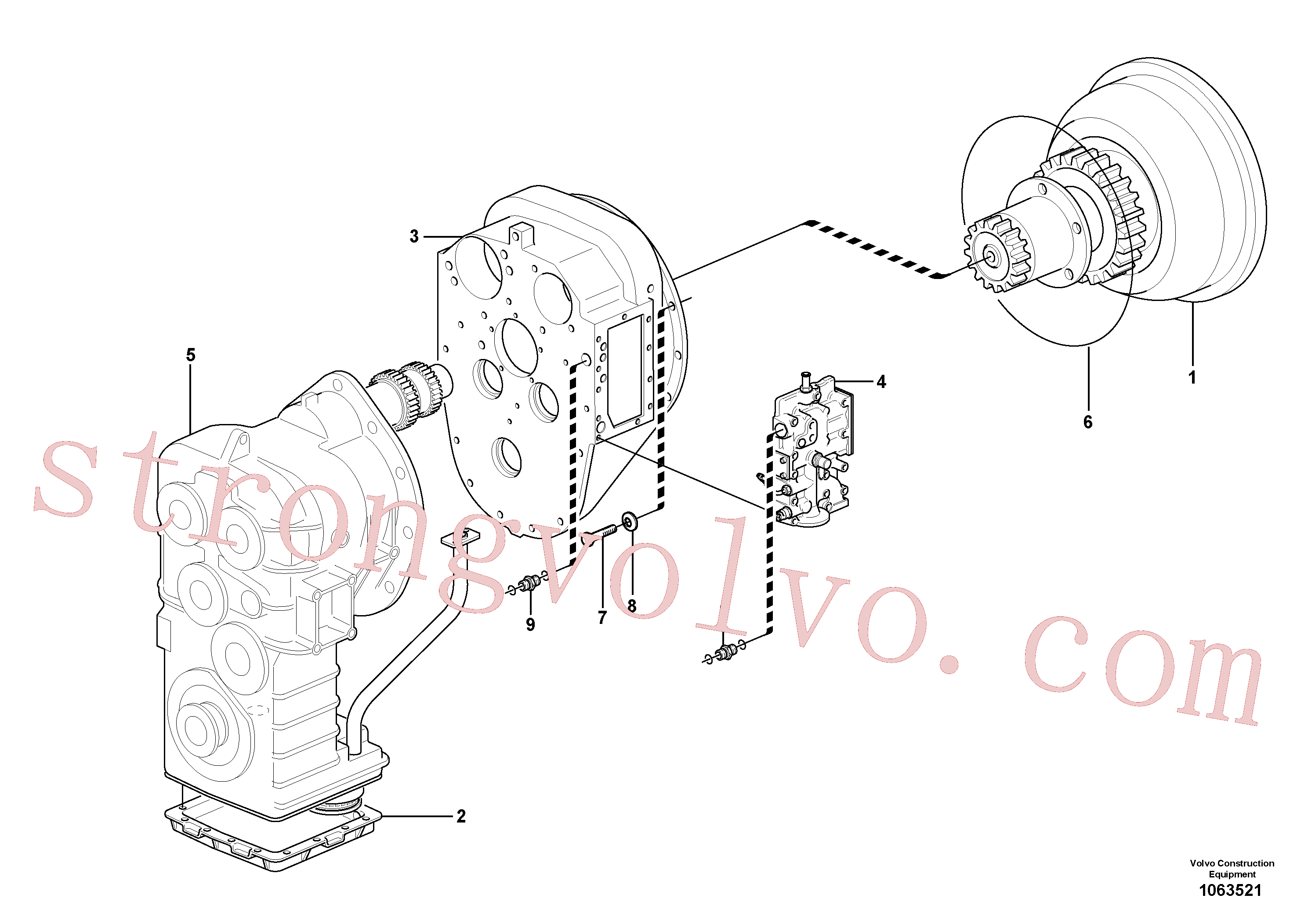 VOE15110974 Volvo Transmissão hidráulica com acessórios(1063521 Montagem)