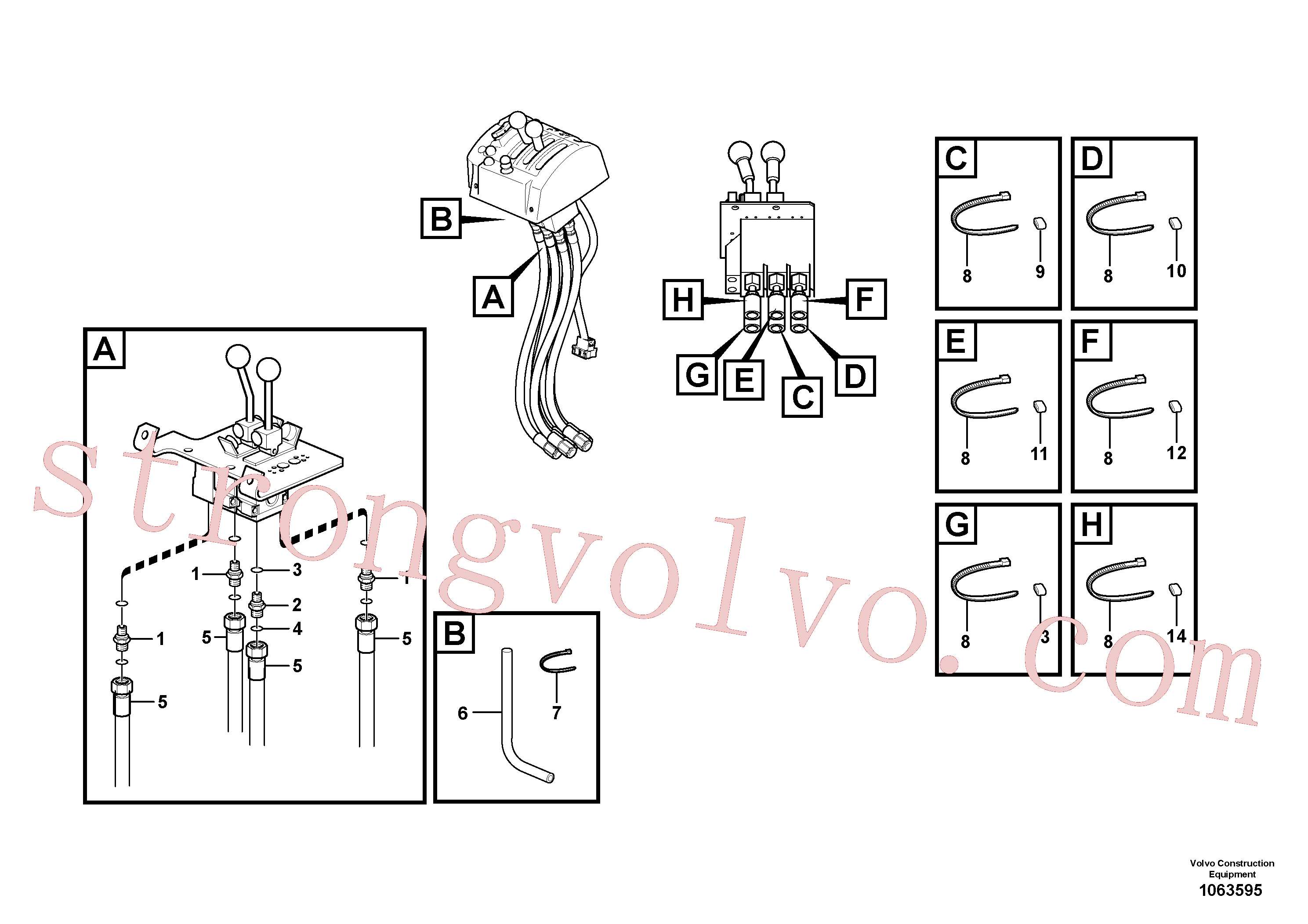 VOE4881459 Volvo Servomotor - hidráulico(1063595 Montagem)