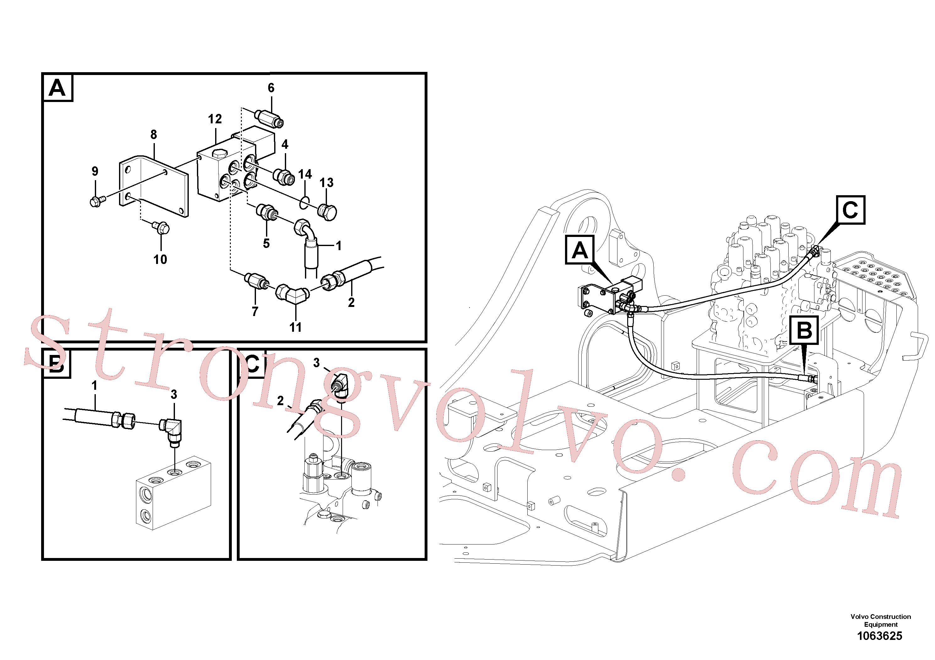Volvo VOE937520 Niple Volvo Acessórios para escavadeira