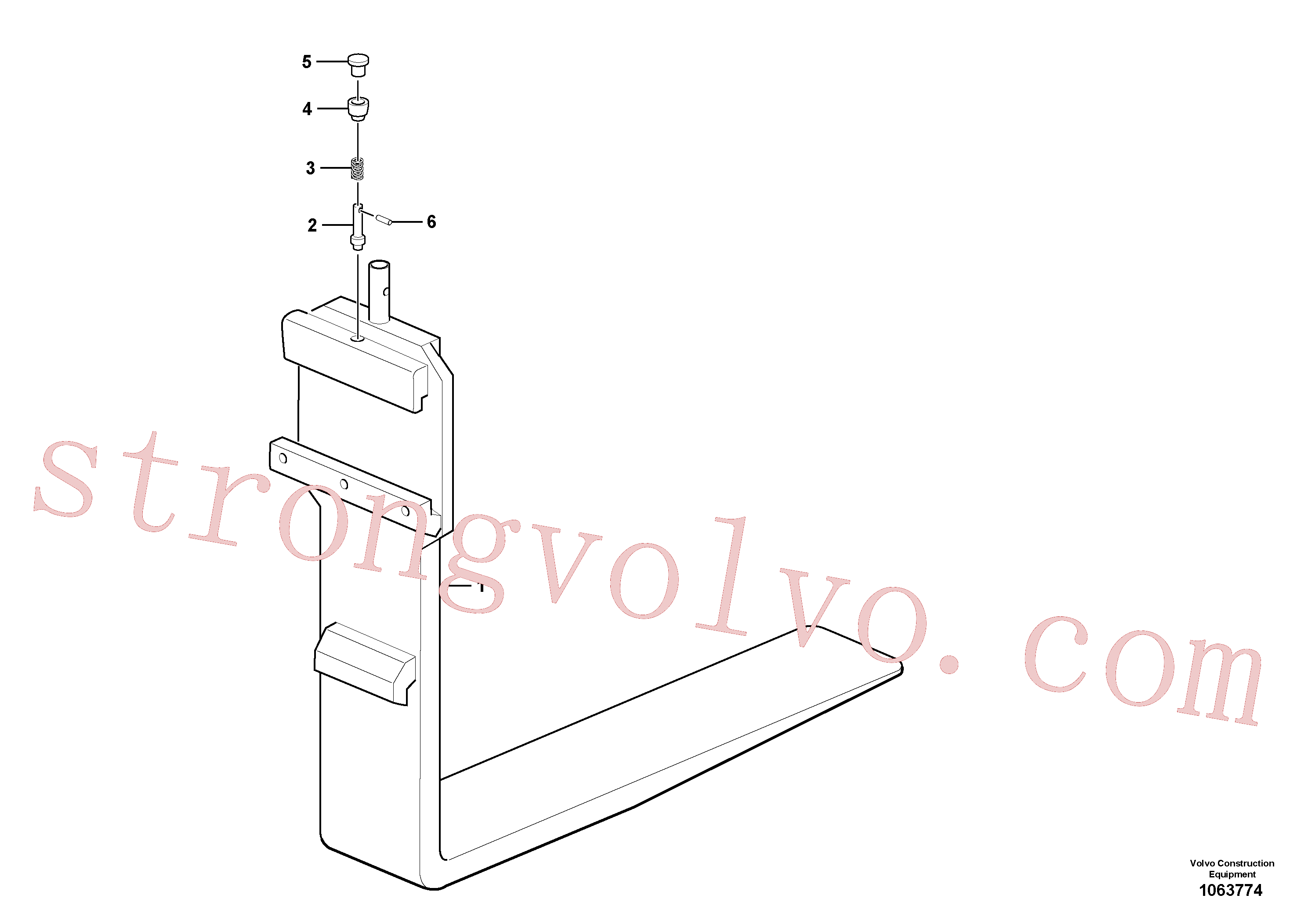 Volvo Acessórios para escavadeira VOE13951981 Pino tubular Acessórios