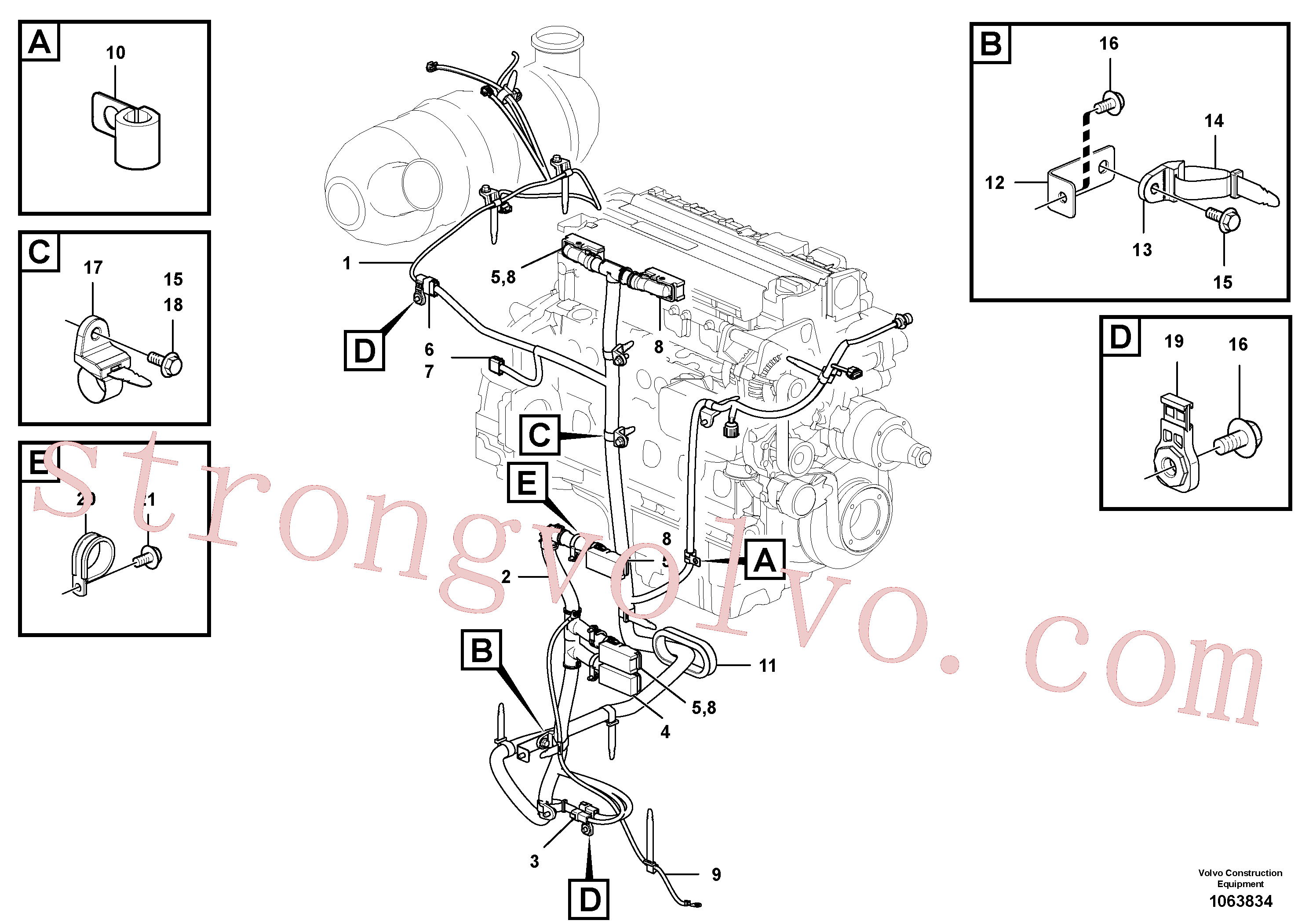 VOE992397 Volvo Cablagem(1063834 Montagem)