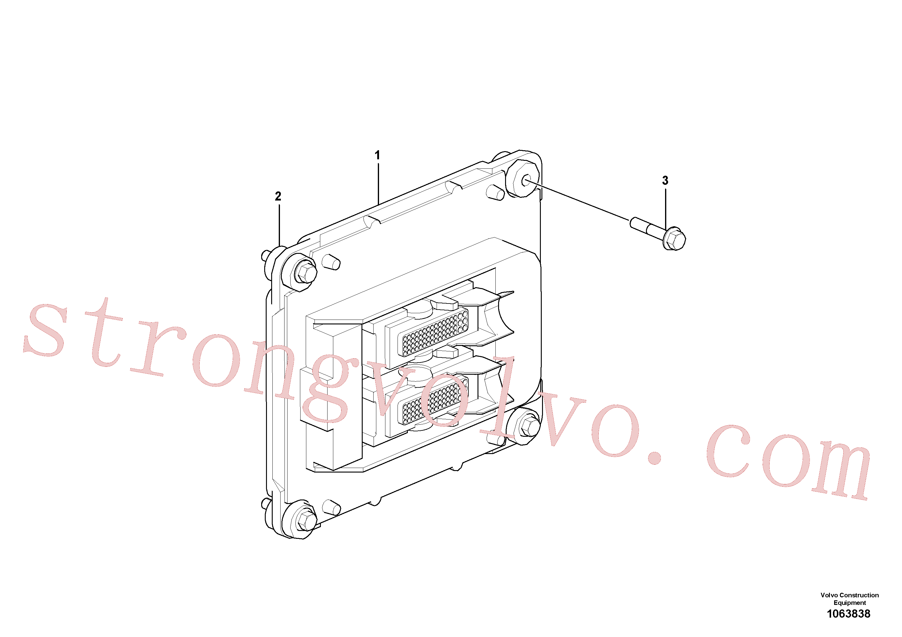 VOE60113083 Volvo Ecu, Unidade de comando electrónico do motor(1063838 Montagem)