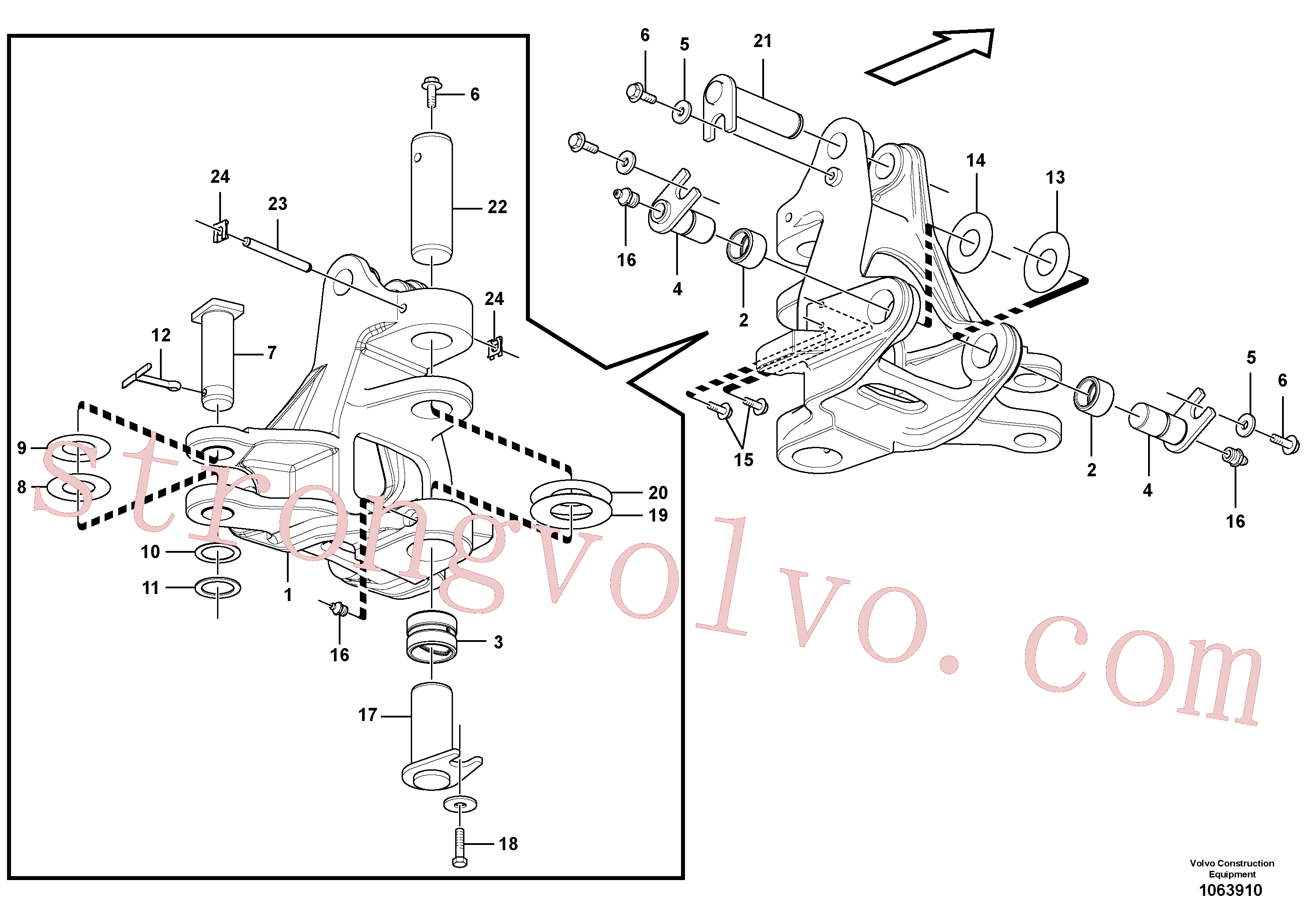 Atacado VOE15711902 Parafuso sextavado Volvo escavadeira