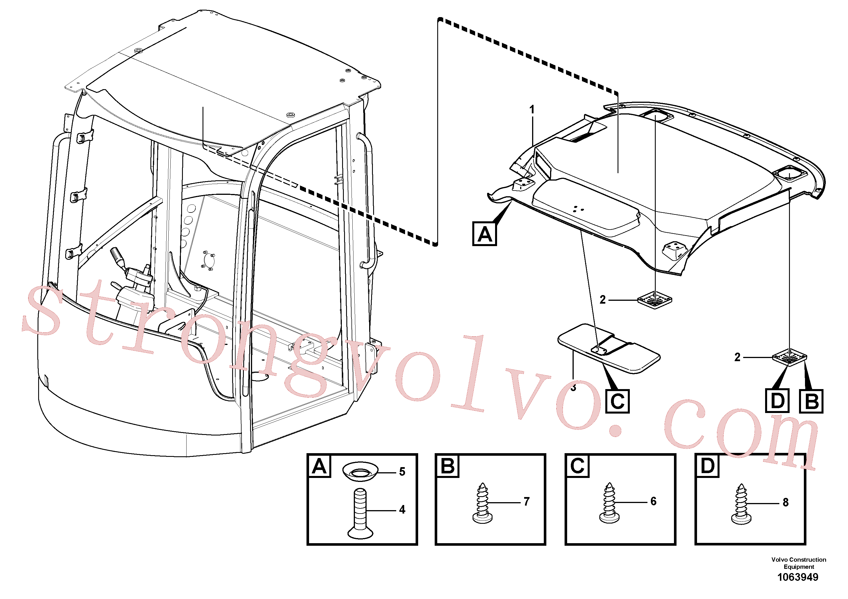 VOE969409 Volvo Componentes internos(1063949 Montagem)