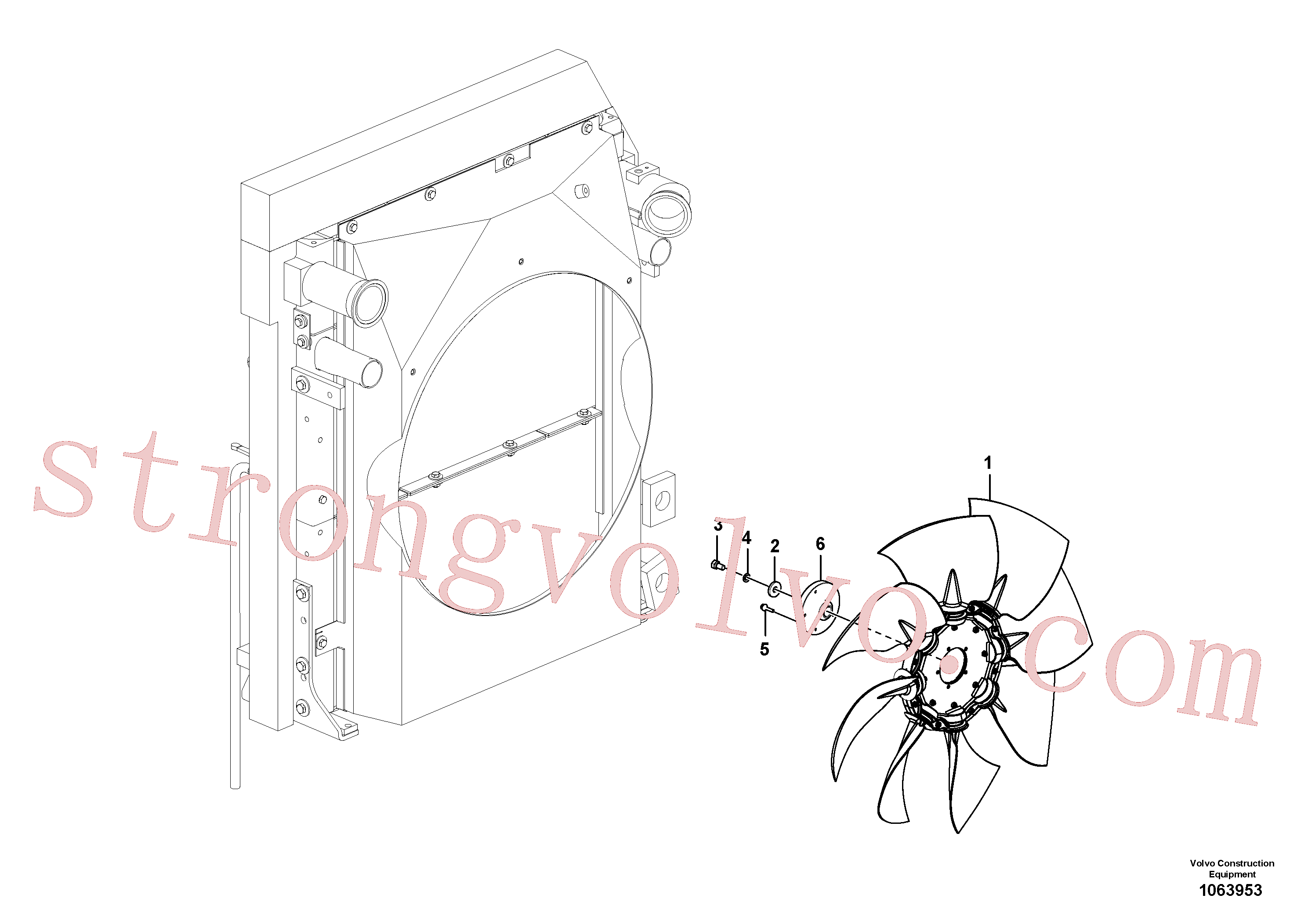 VOE14563595 Volvo Ventilador(1063953 Montagem)