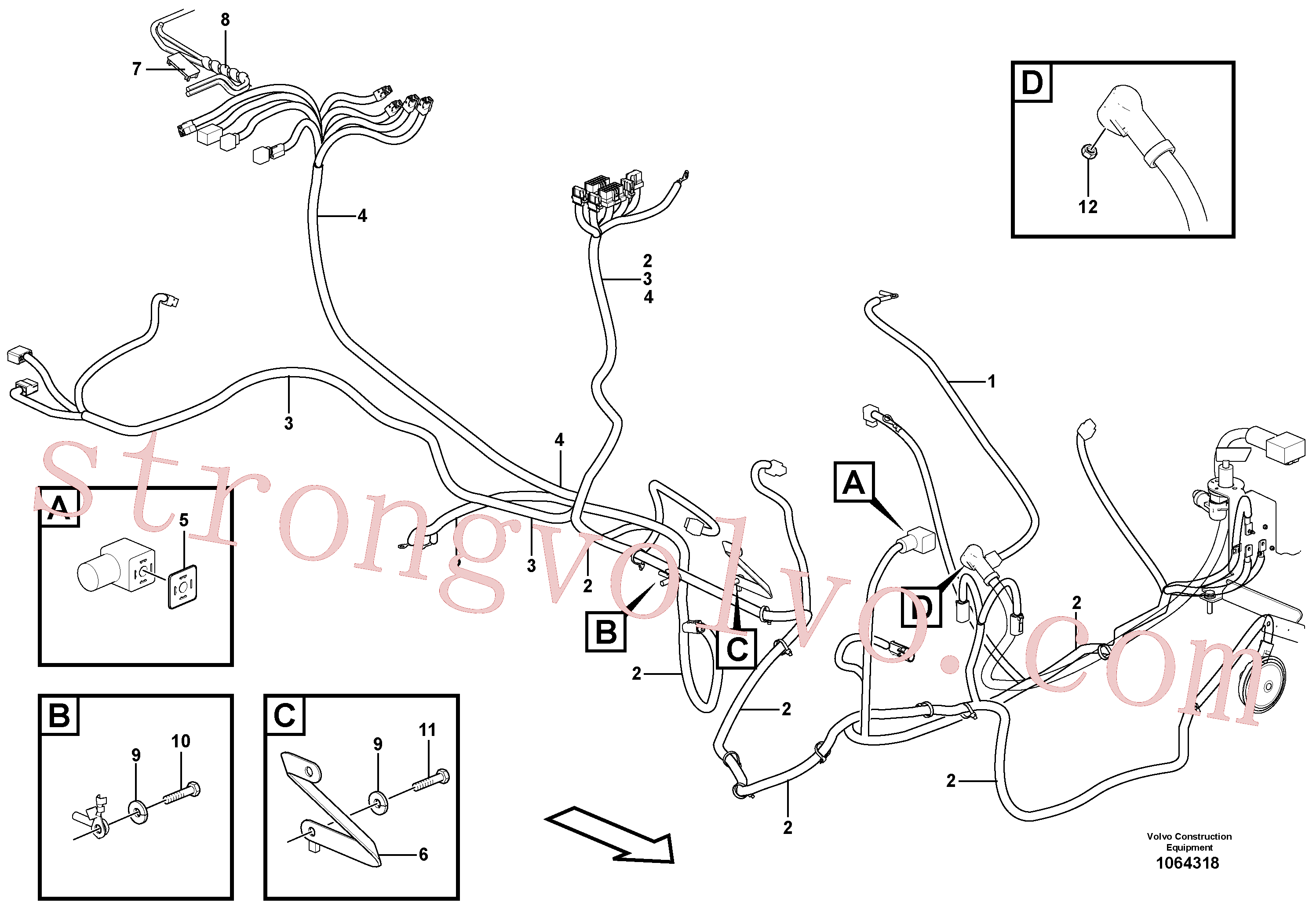 RM58848979 Volvo Cabo do kit da máquina(1064318 Montagem)