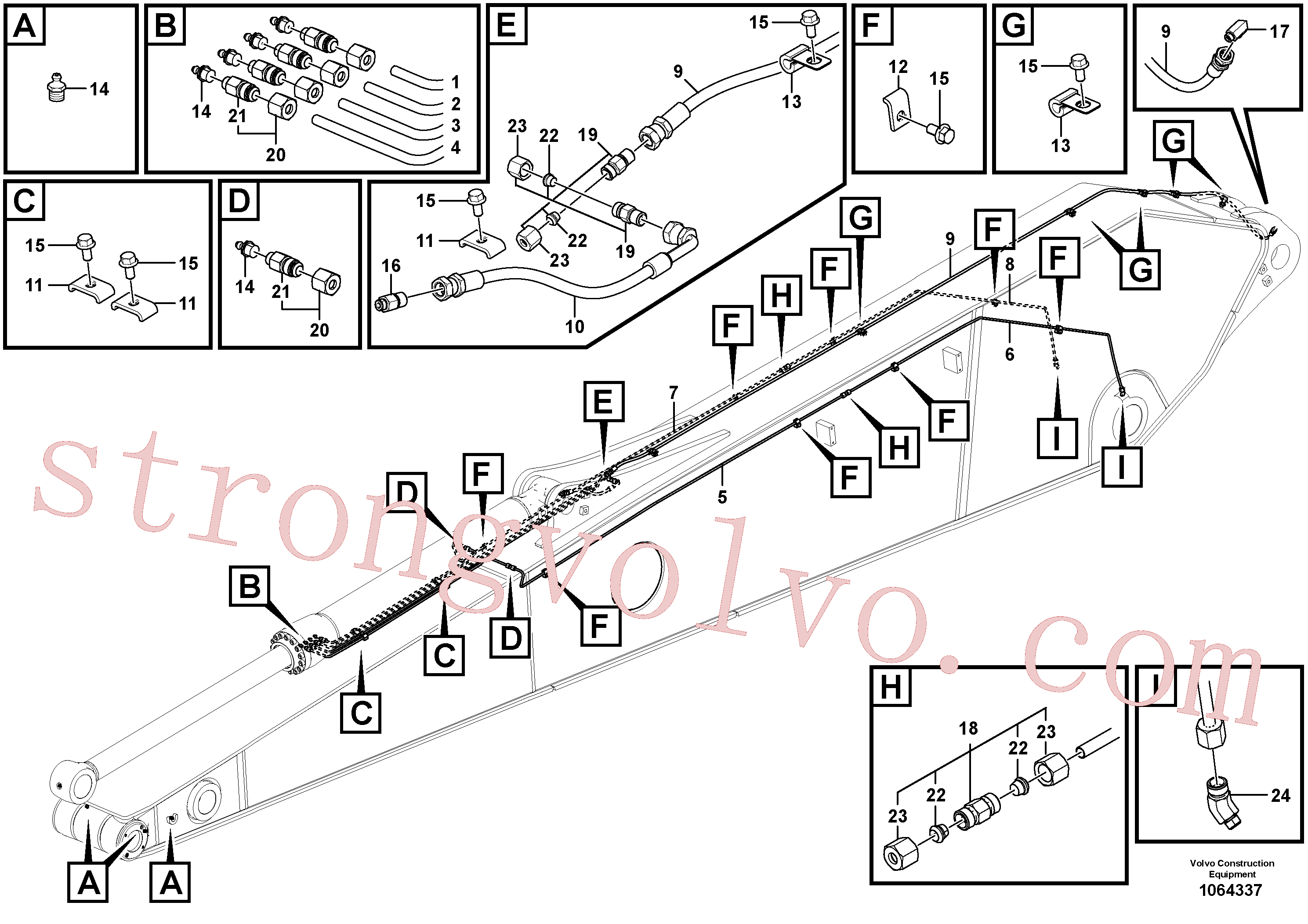 VOE14627978 Tubo Volvo escavadeira
