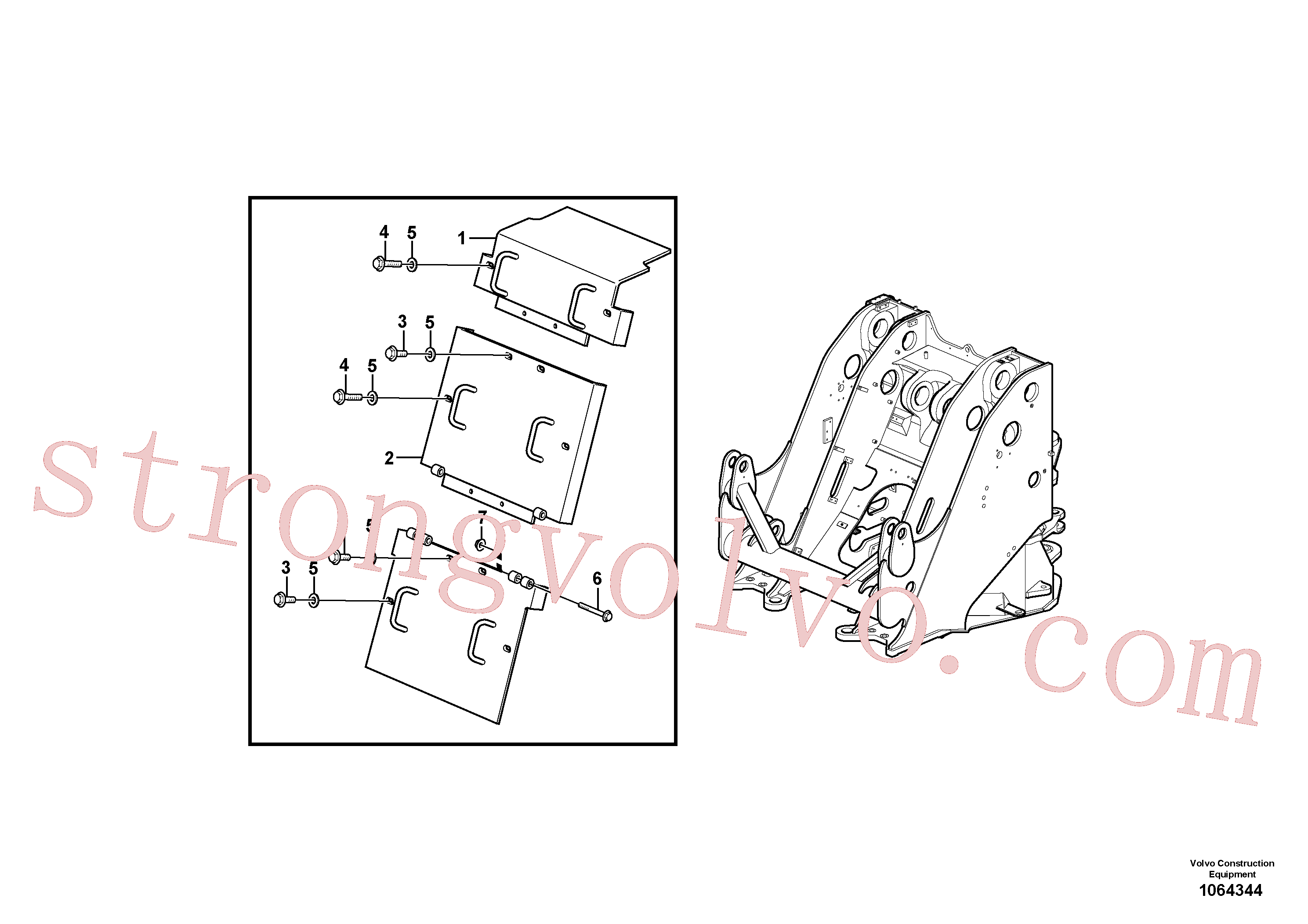 VOE60113106 Volvo Placas de protecção(1064344 Montagem)