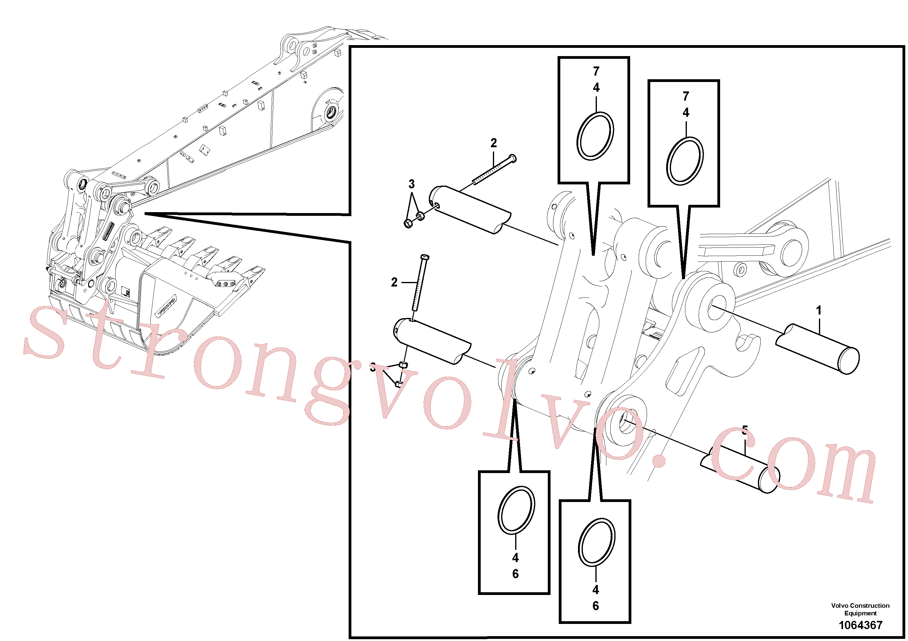 VOE14511730 Volvo Cavilhas para suporte de montagem(1064367 Montagem)