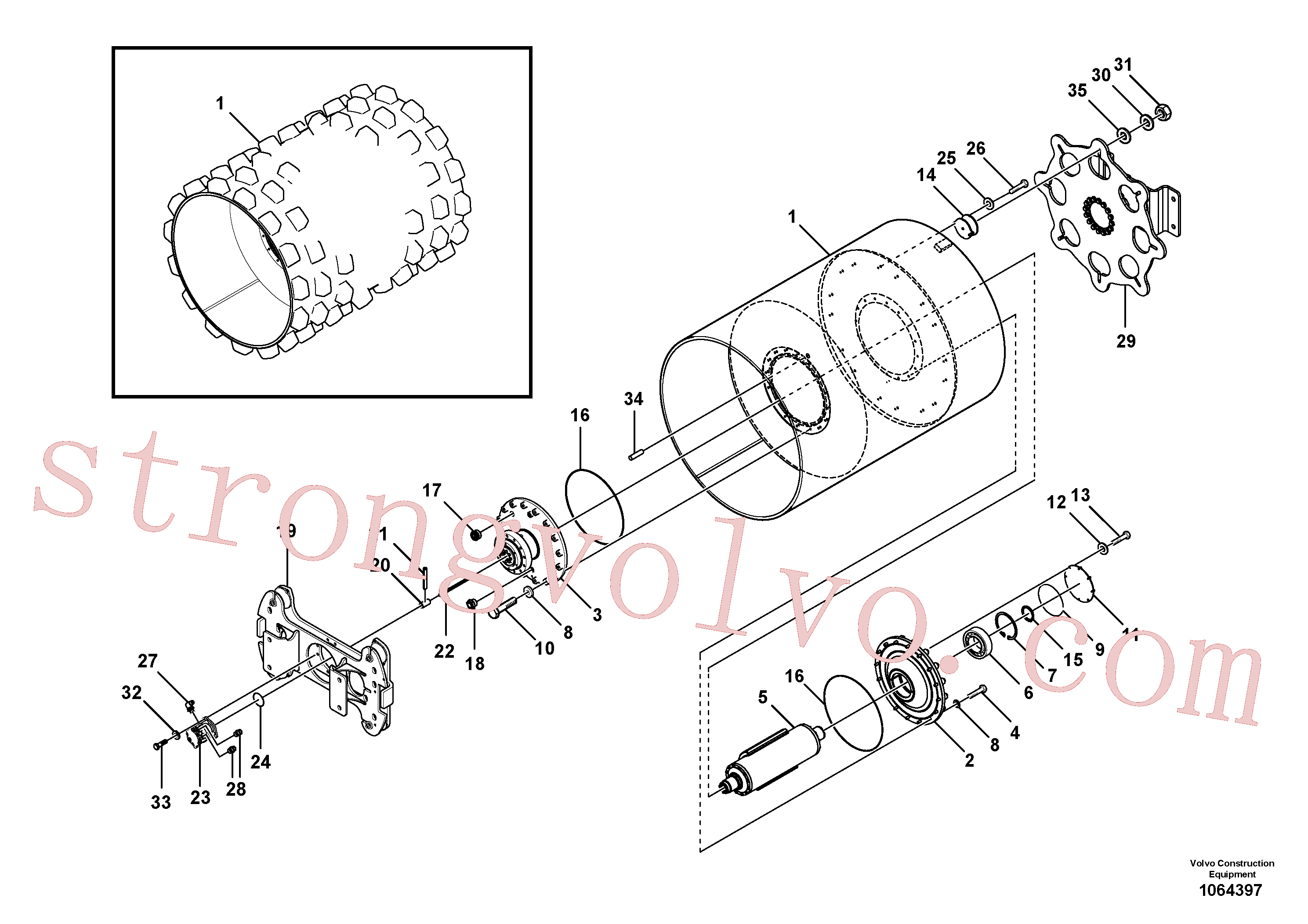 RM59922336 Volvo Conjunto do tambor(1064397 Montagem)