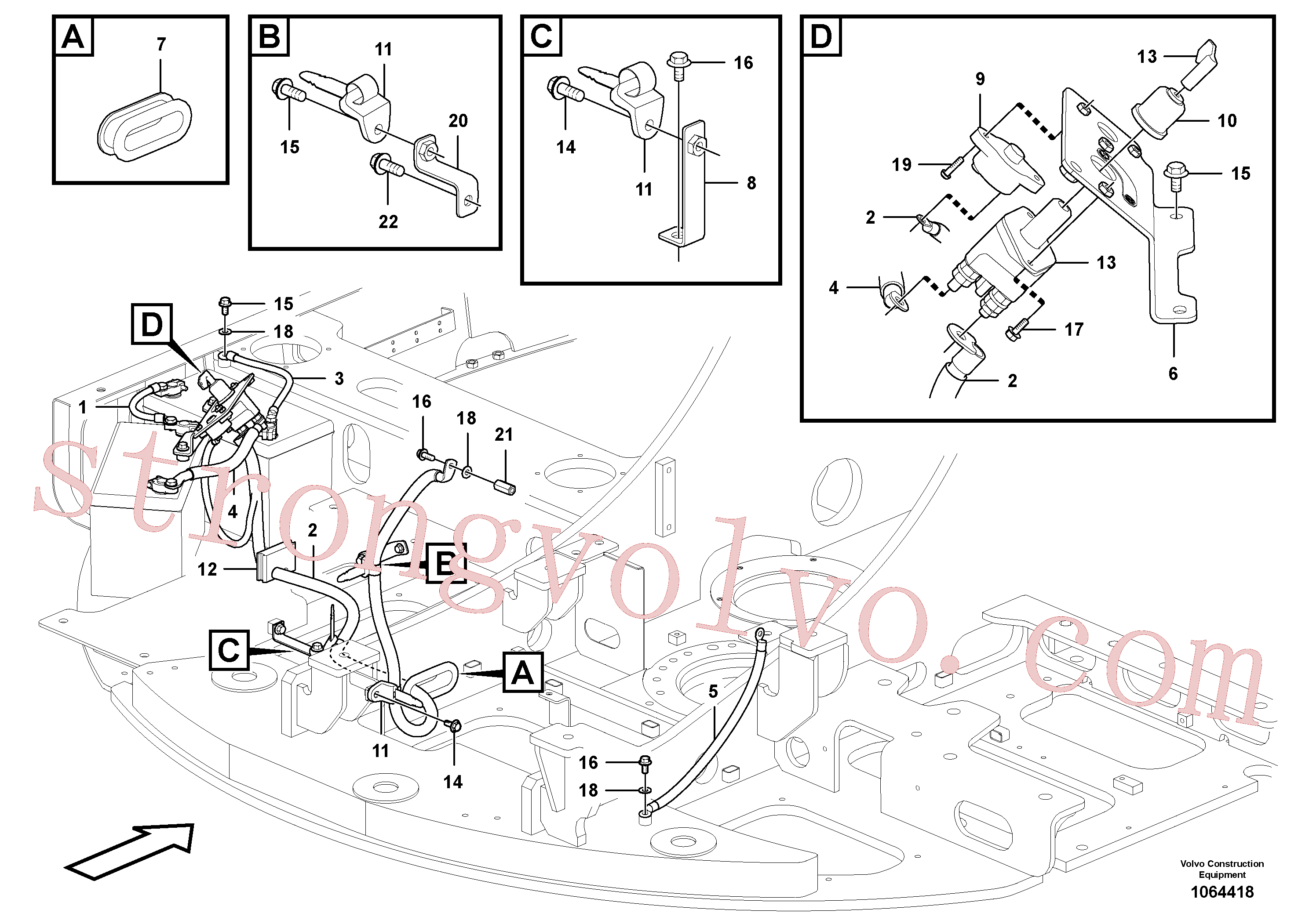 VOE14523612 Volvo Cabos, bateria(1064418 Montagem)