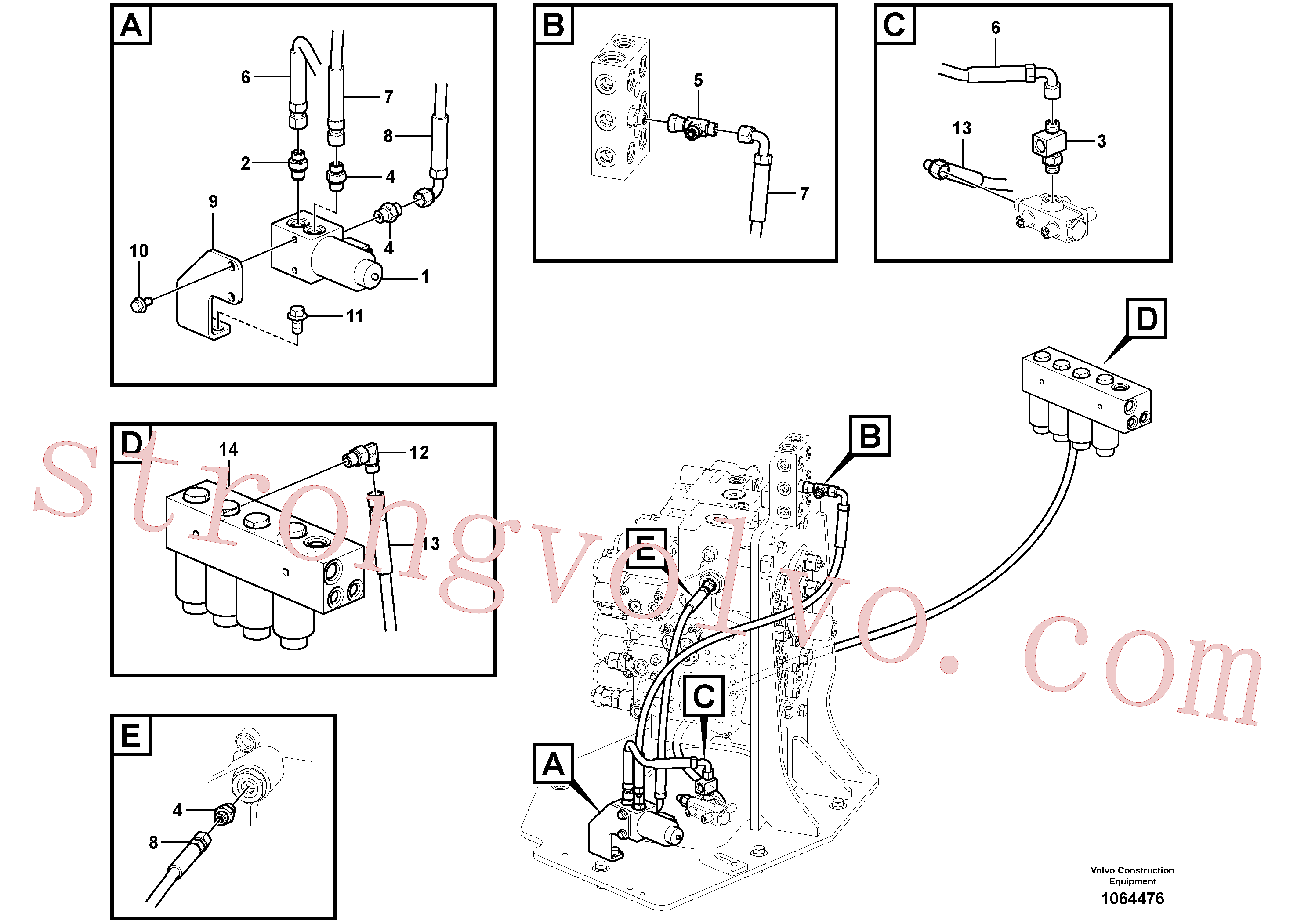 Volvo Montagem VOE937702 Mangueira completa Acessórios