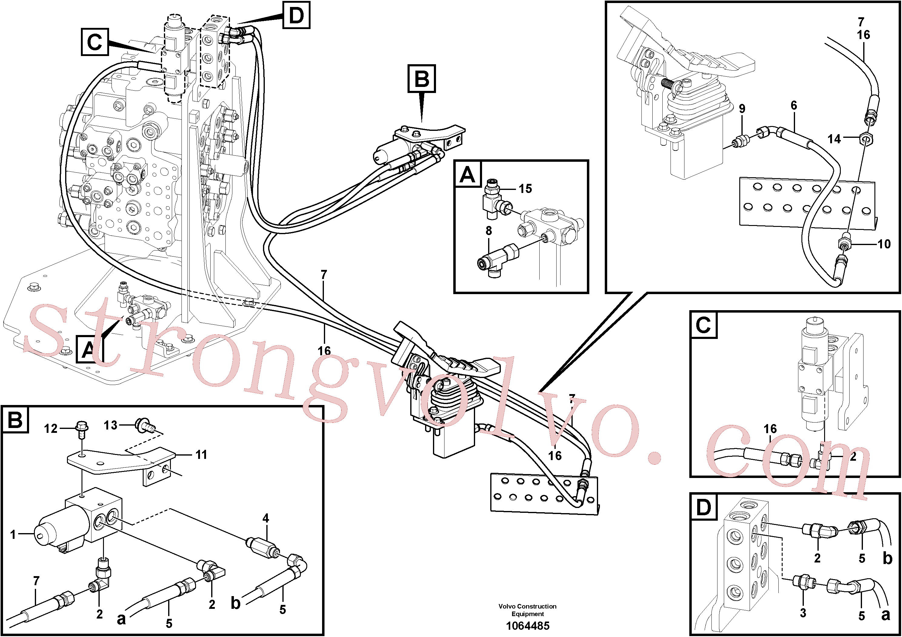 VOE937578 Mangueira completa Volvo escavadeira