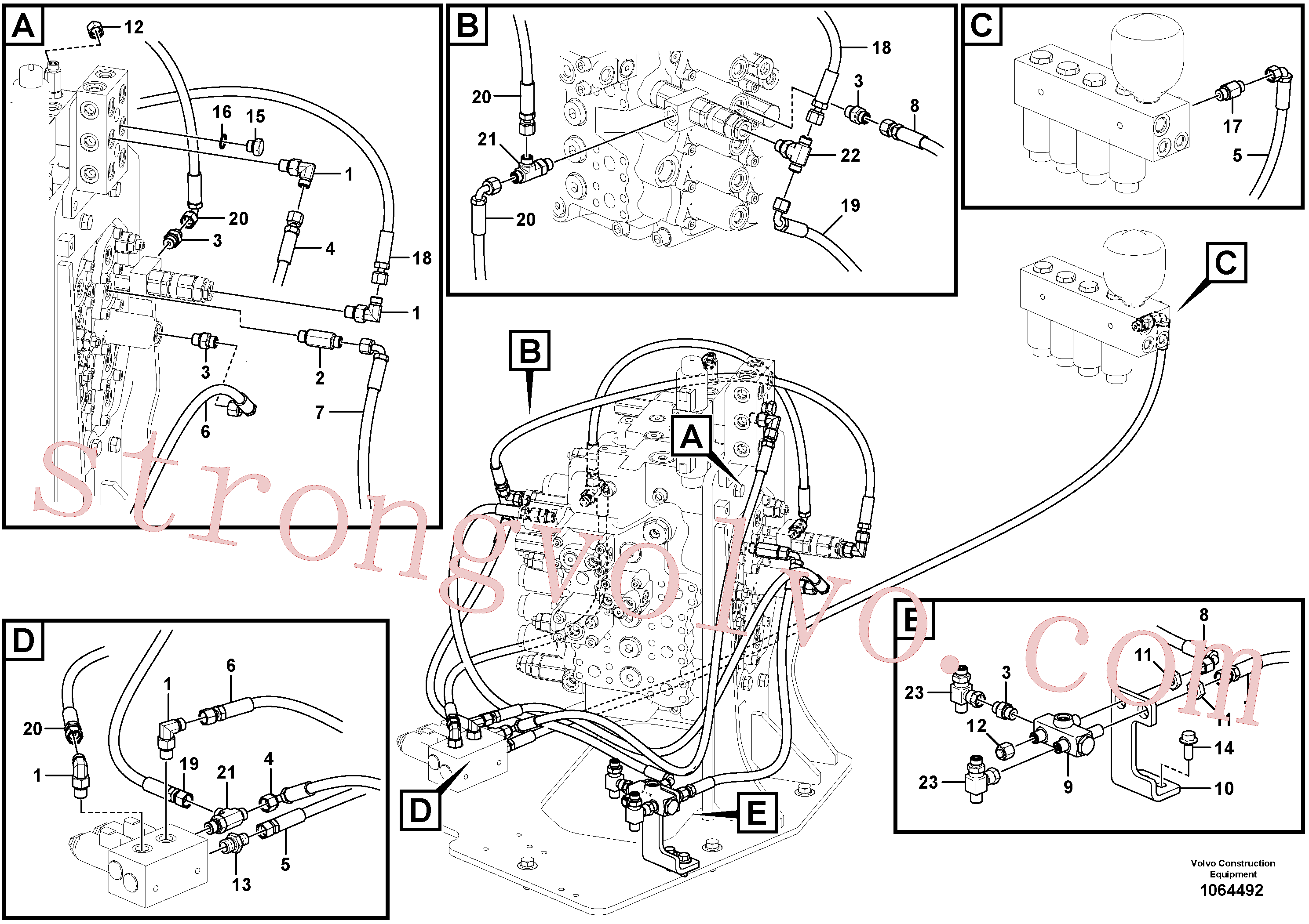 Volvo VOE14537412 Válvula Volvo Acessórios para escavadeira