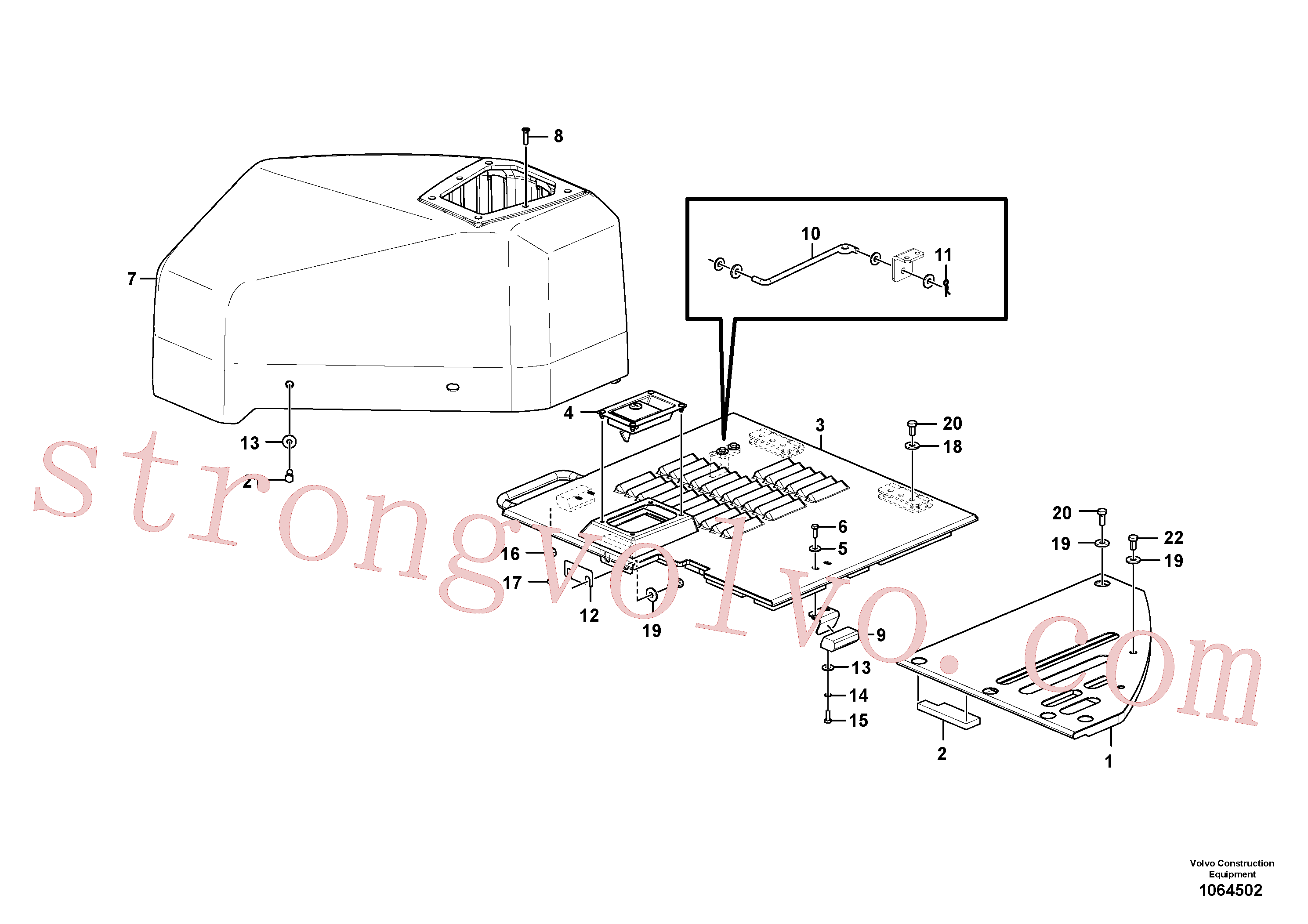 SA9326-14000 Volvo Capot do motor(1064502 Montagem)