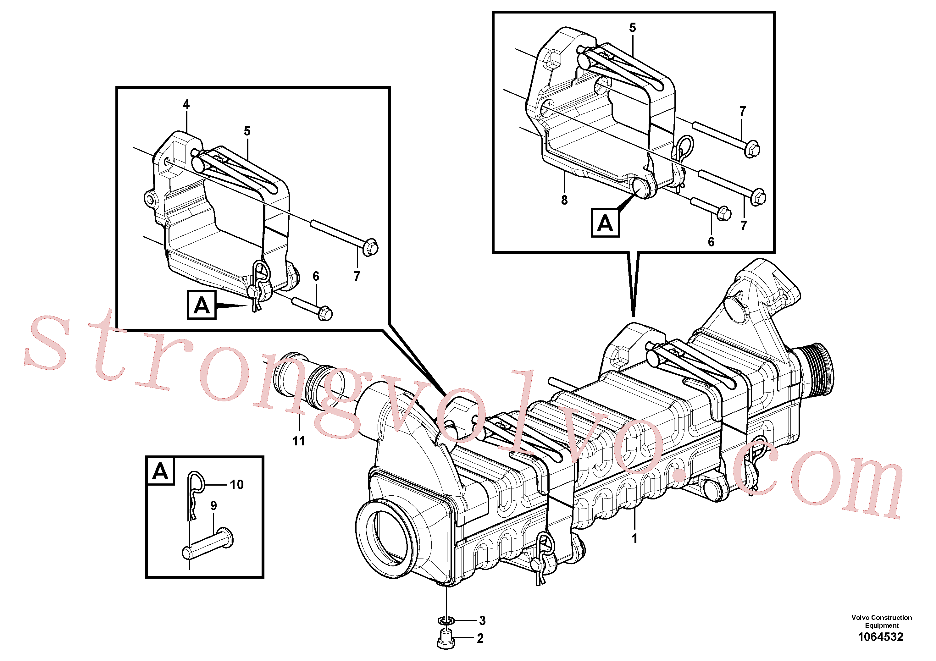 VOE13964907 Volvo EGR - Radiador com acessórios(1064532 Montagem)