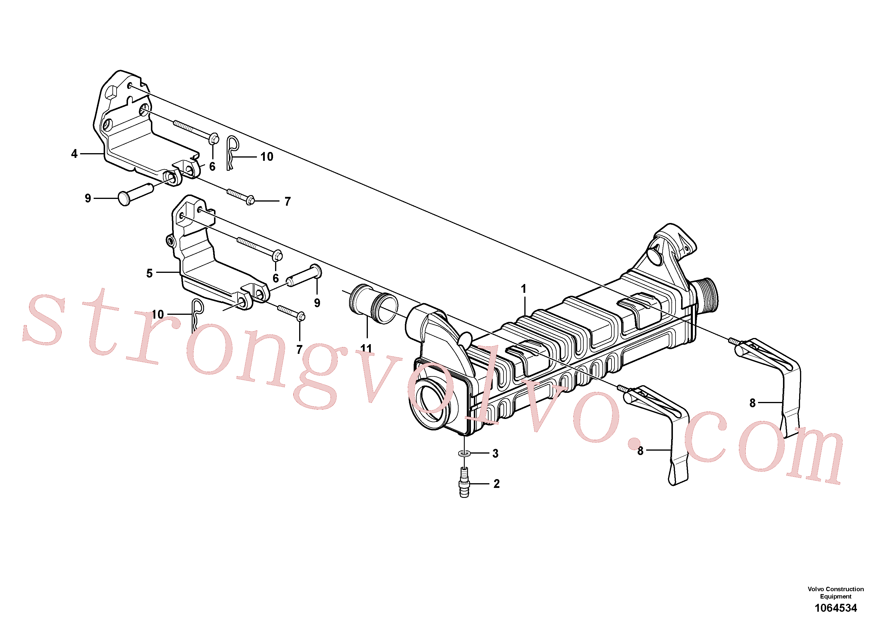 VOE13964907 Volvo EGR - Radiador com acessórios(1064534 Montagem)