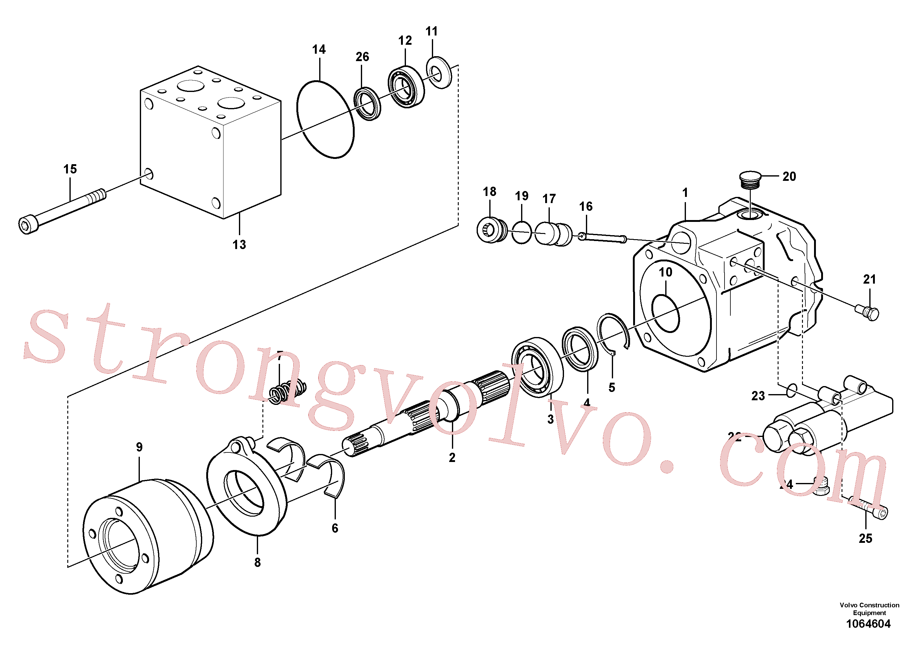 PJ7412842 Volvo Bomba hidráulica(1064604 Montagem)