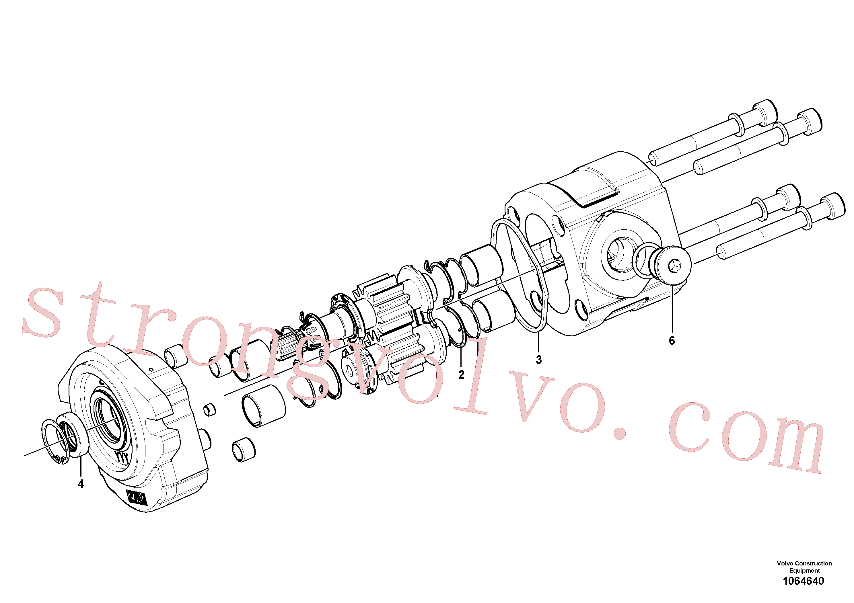 VOE11988904 Volvo Bomba hidráulica(1064640 Montagem)