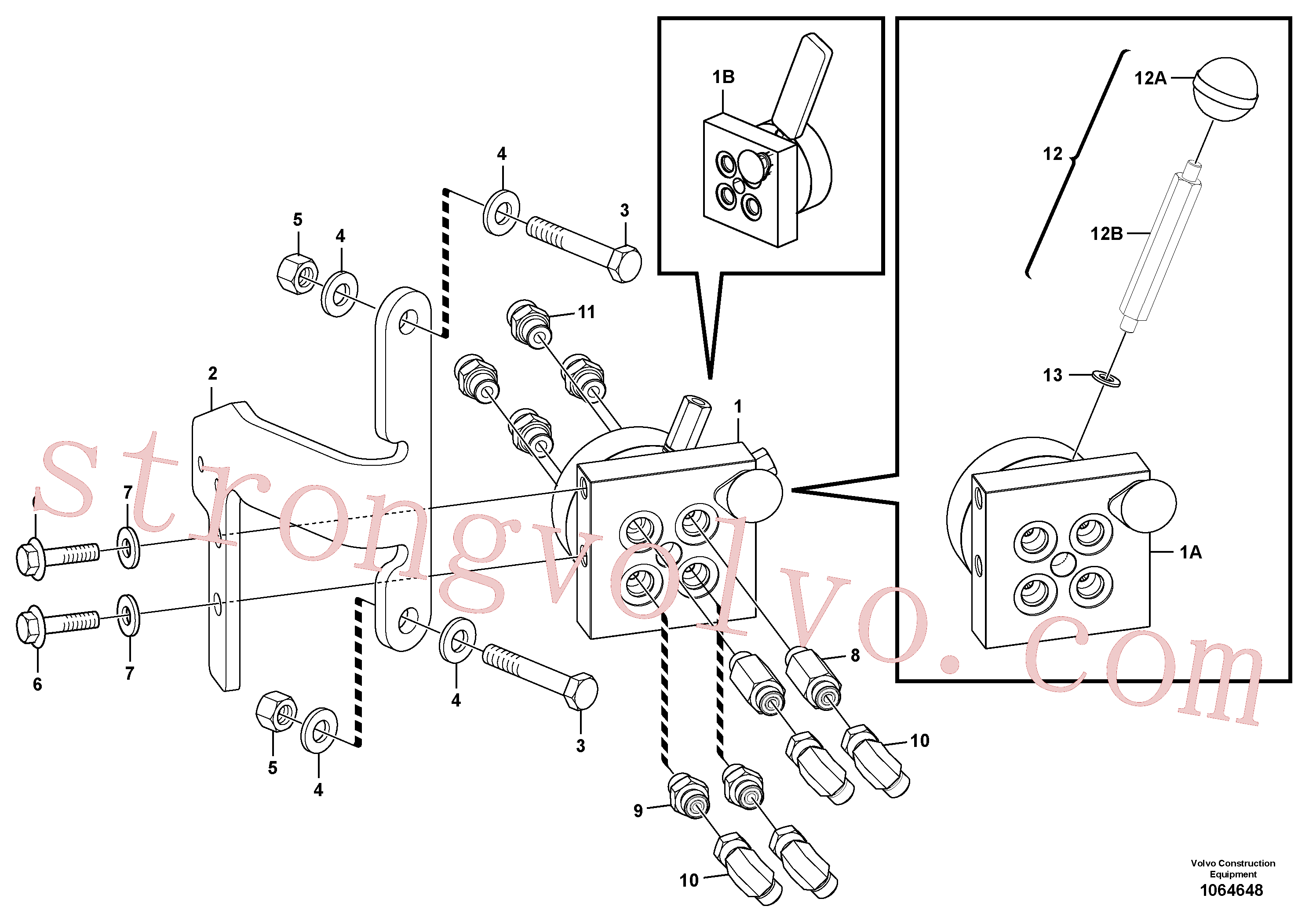 VOE14595235 Hand Lever Inscreva-se para Volvo Acessórios para escavadeira