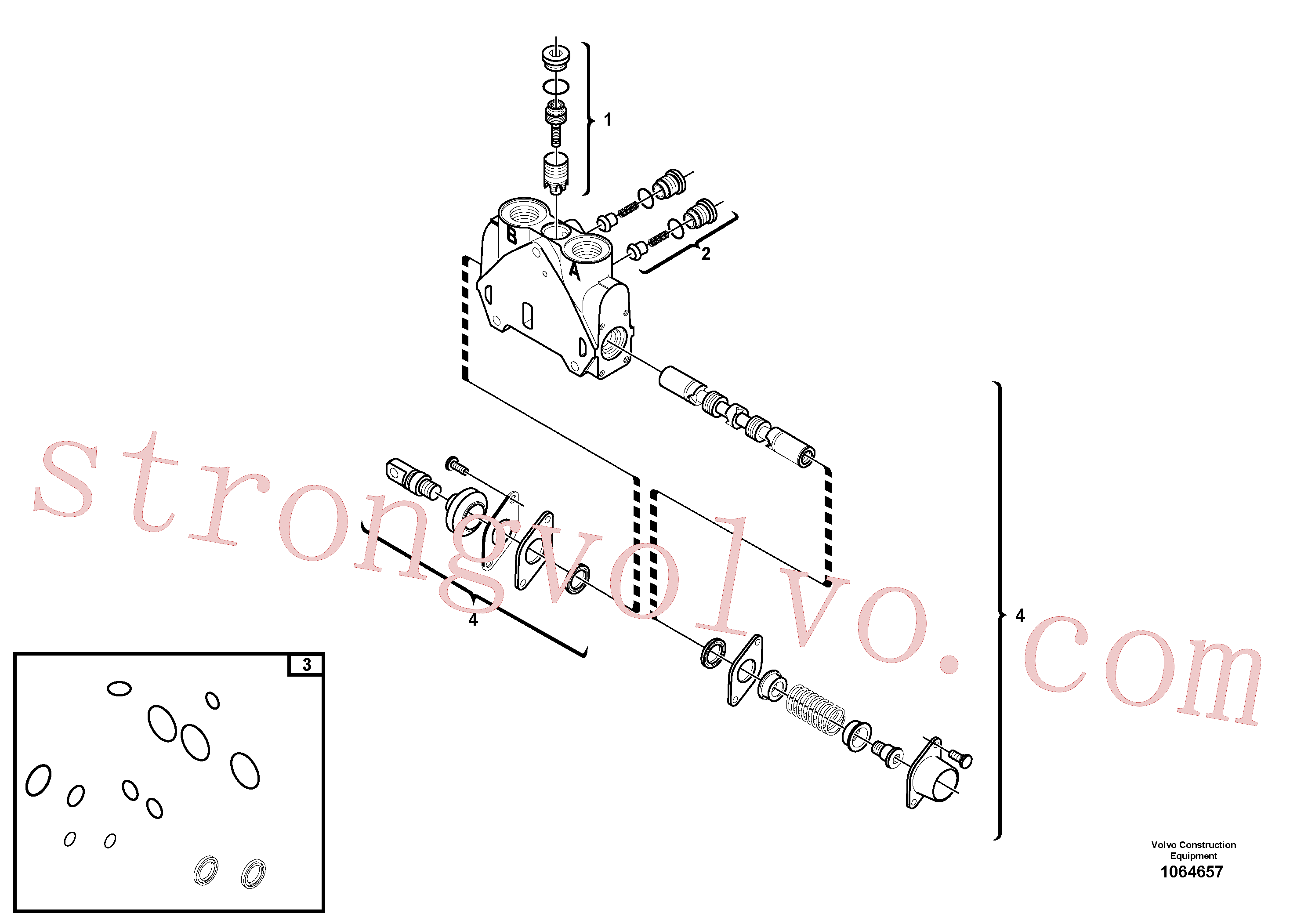VOE15171623 Volvo Secção da válvula(1064657 Montagem)