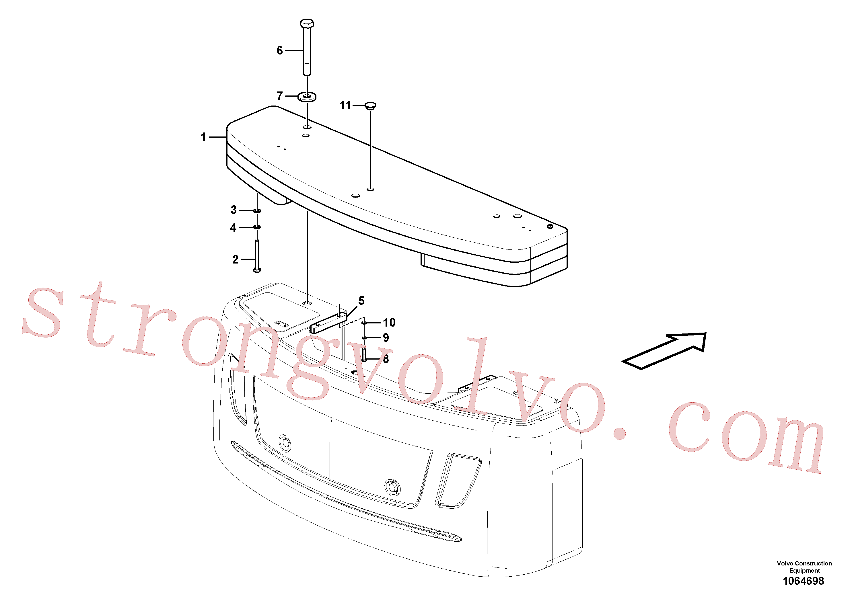 VOE983695 Volvo Contrapesos(1064698 Montagem)