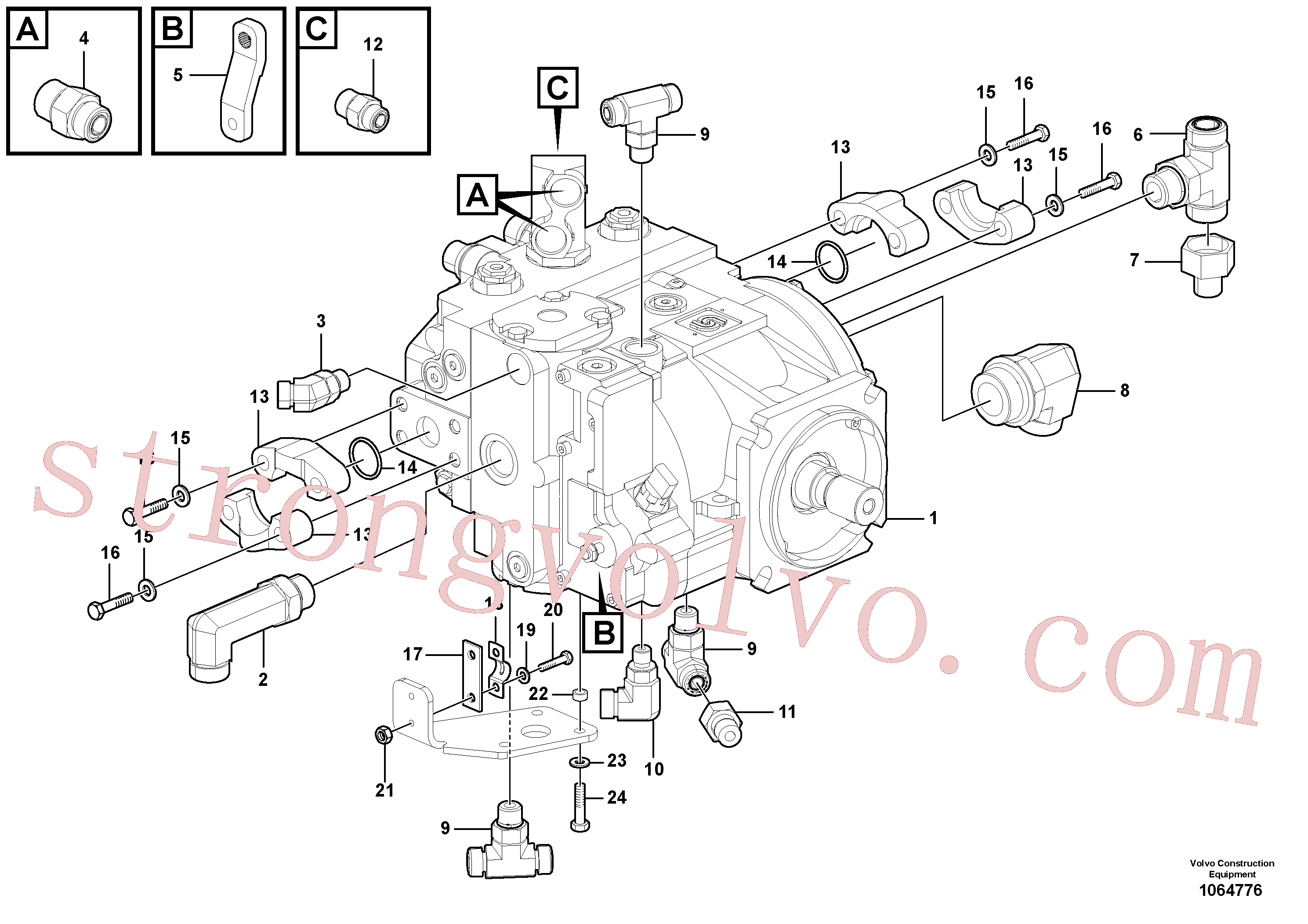 RM59158881 Volvo Bomba de propulsão(1064776 Montagem)