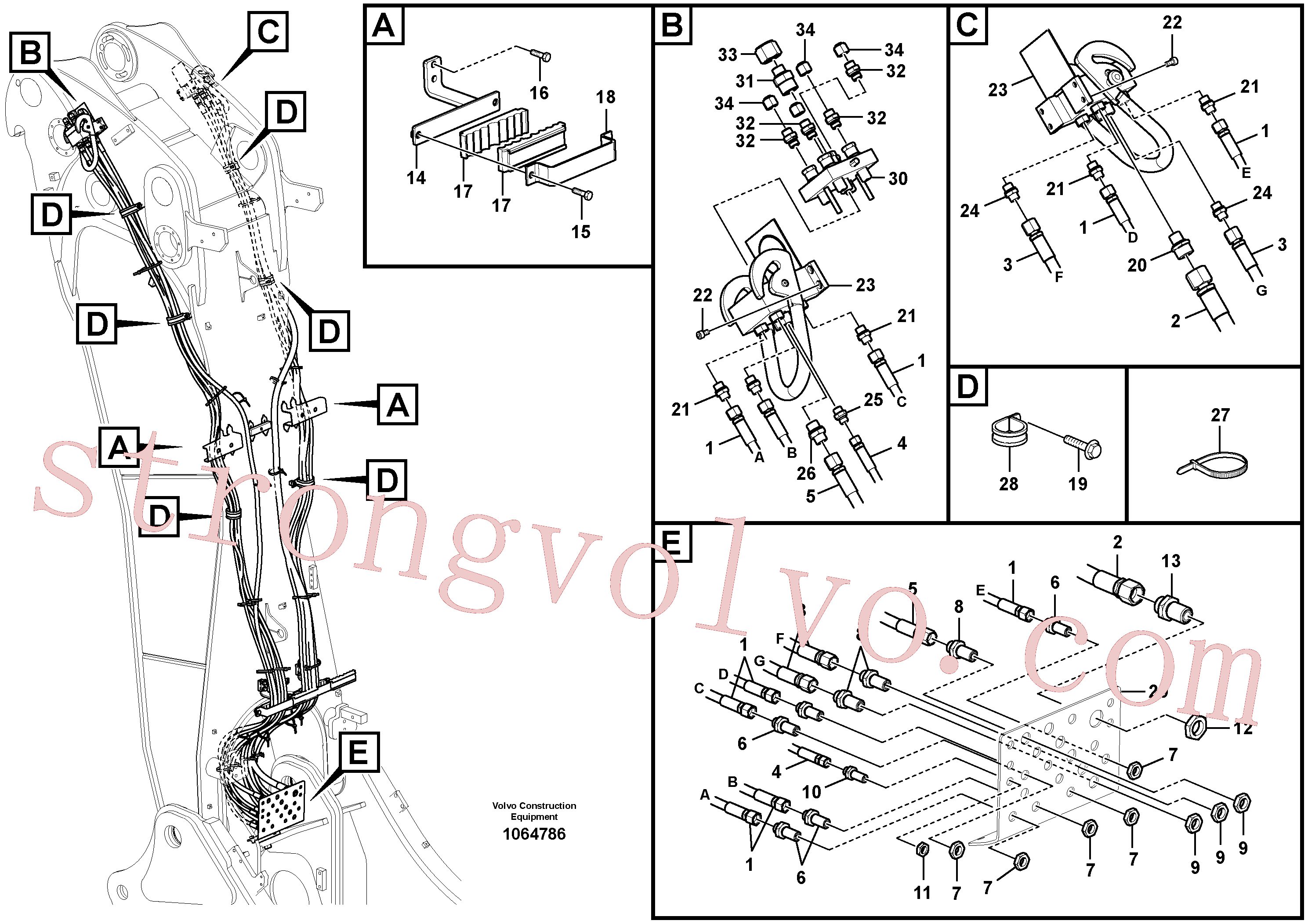 Volvo VOE14639111 Retentor Volvo Acessórios para escavadeira