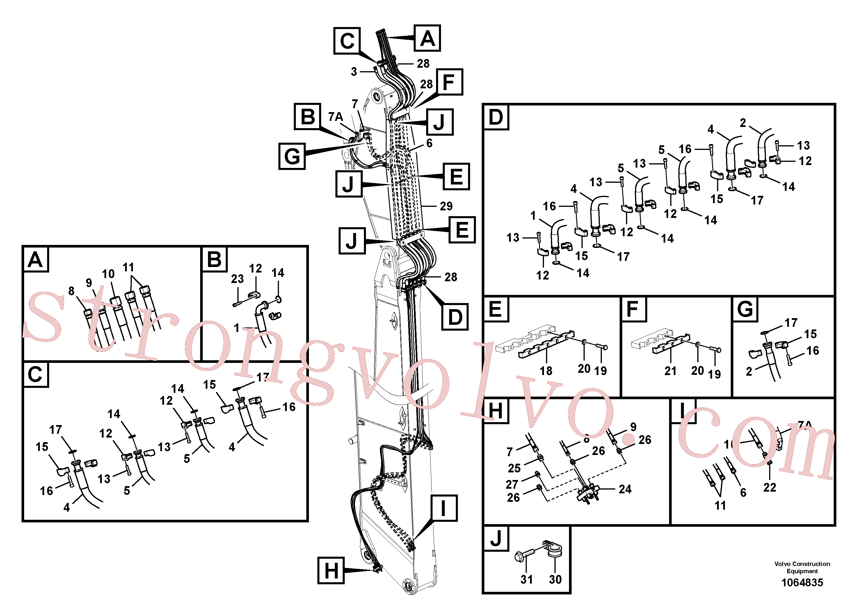 China Made VOE15167140 Eternity/2 Volvo Acessórios para escavadeira