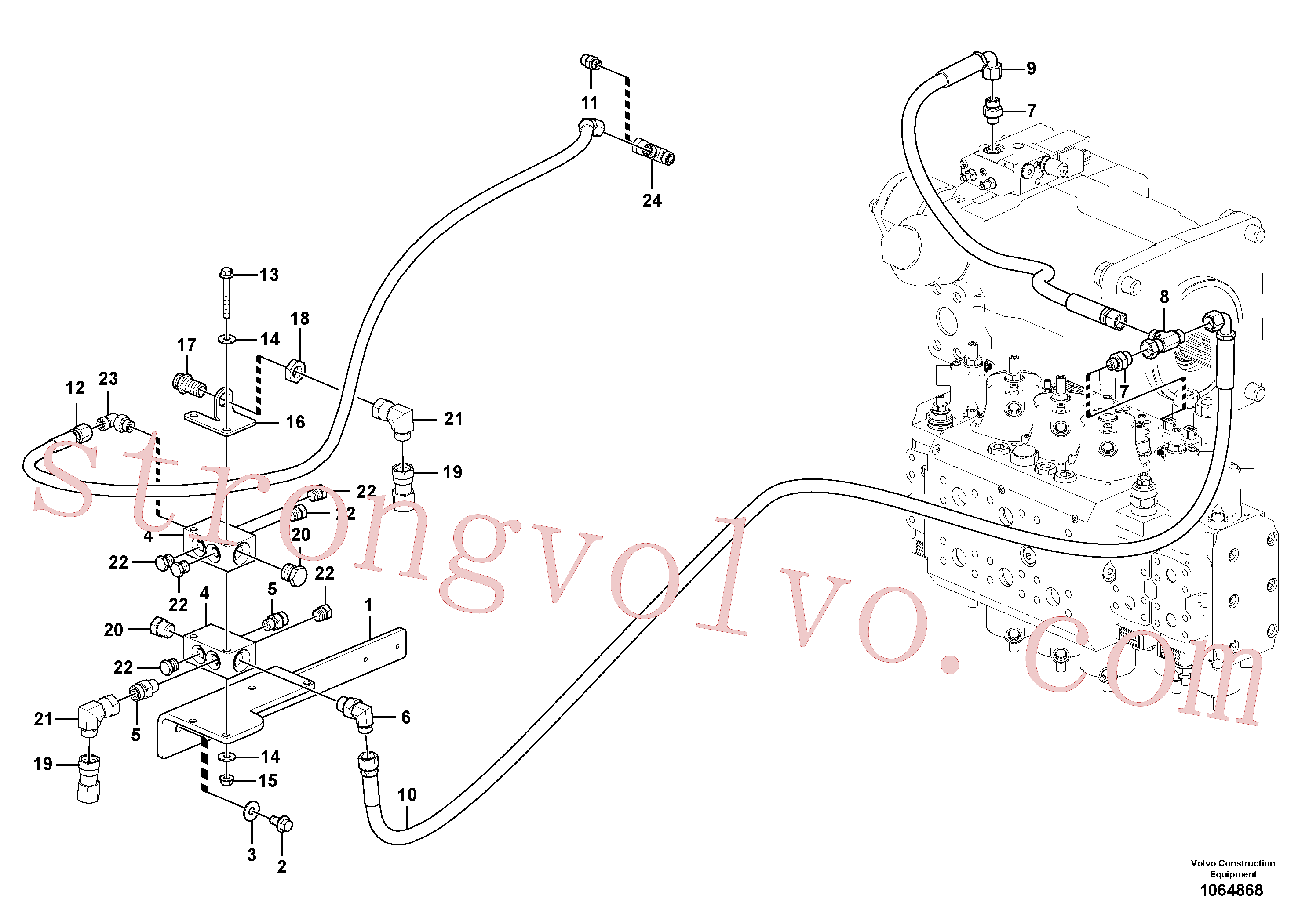 Volvo VOE965184 Parafuso flangeado Volvo Acessórios para escavadeira