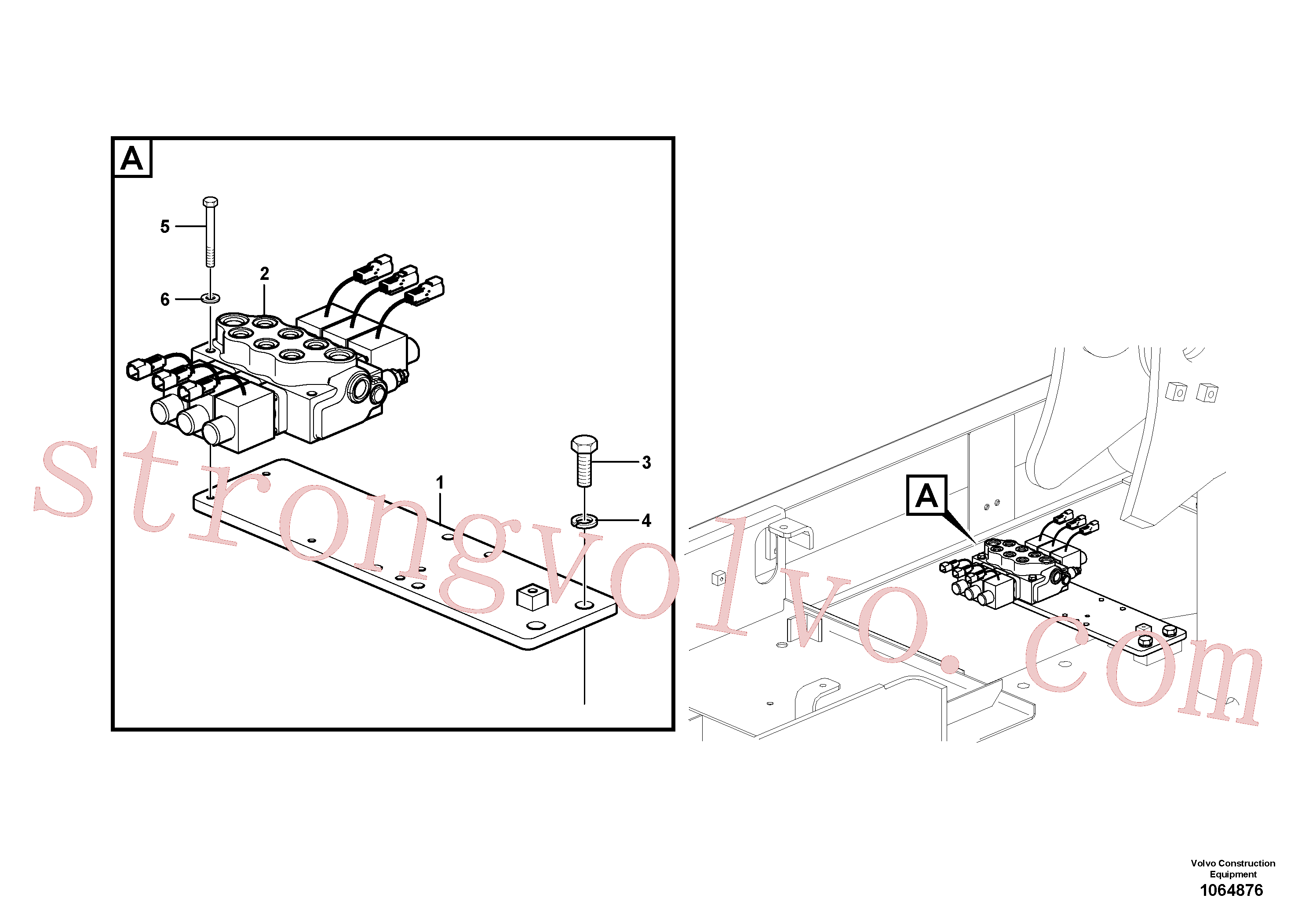 VOE955926 Volvo Válvula solenóide(1064876 Montagem)