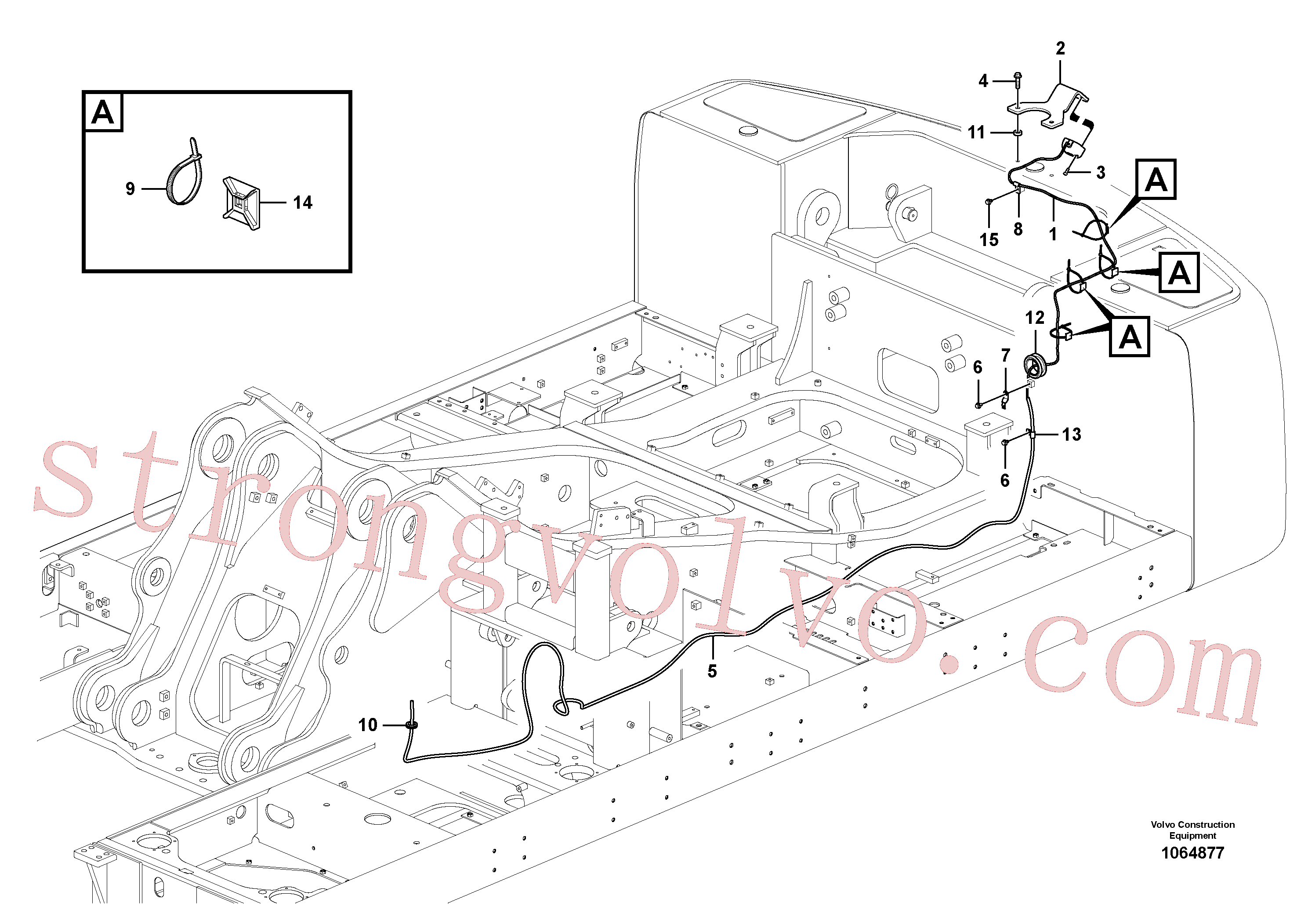 VOE14578713 Volvo Câmara retrovisora(1064877 Montagem)