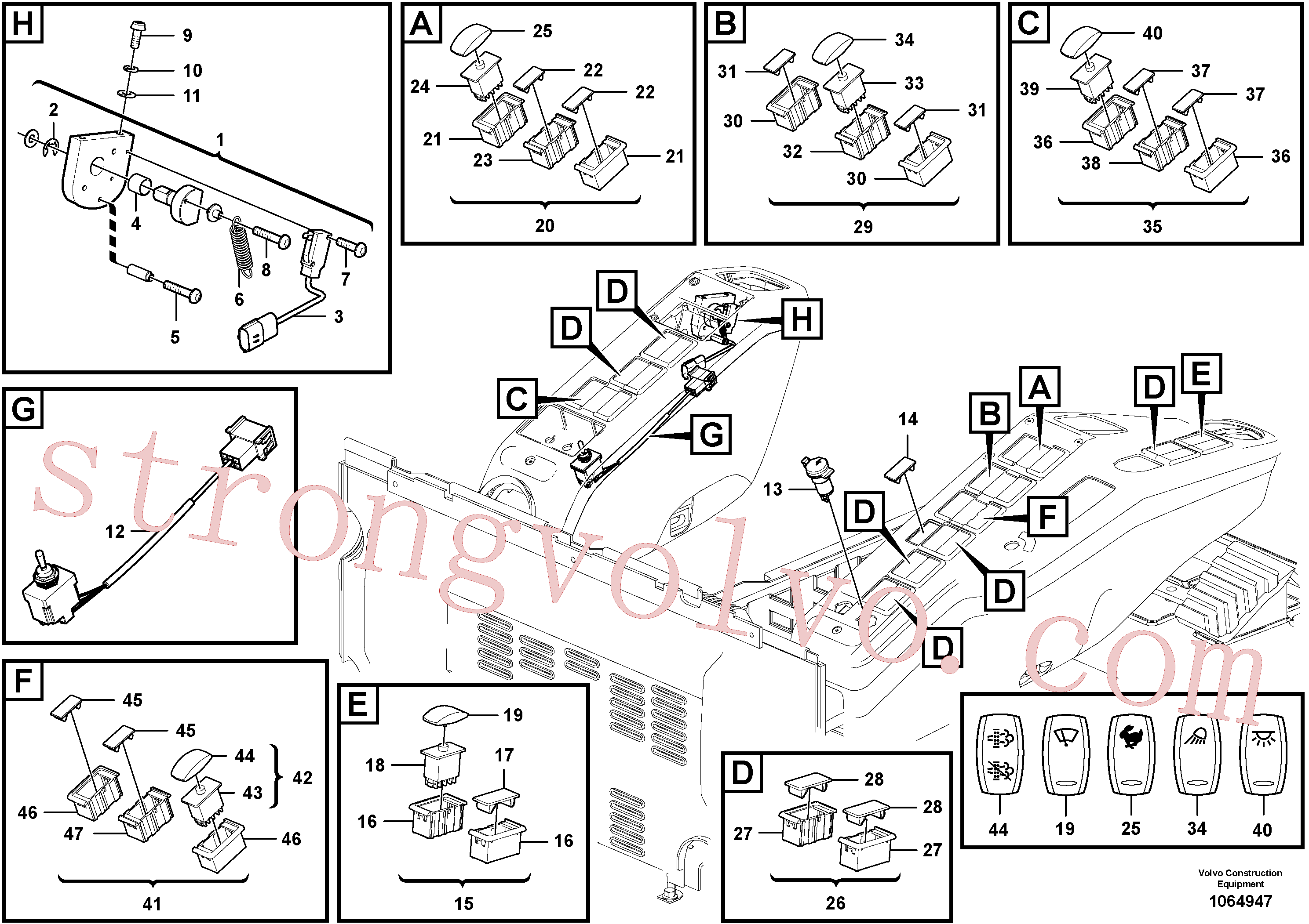 SA9285-11000 Volvo Interruptor(1064947 Montagem)