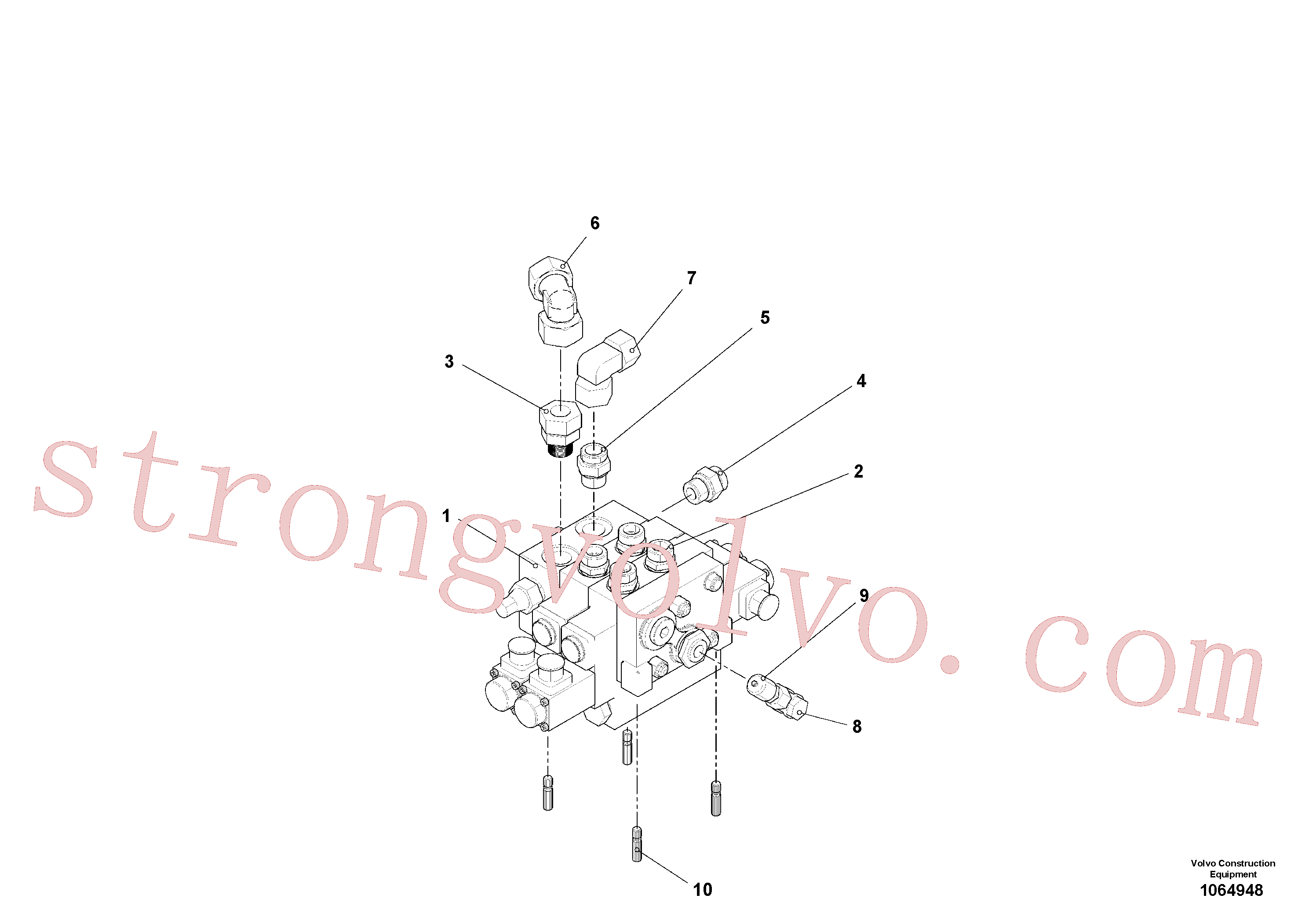 RM80625015 Volvo Bloco de válvulas do espigão(1064948 Montagem)