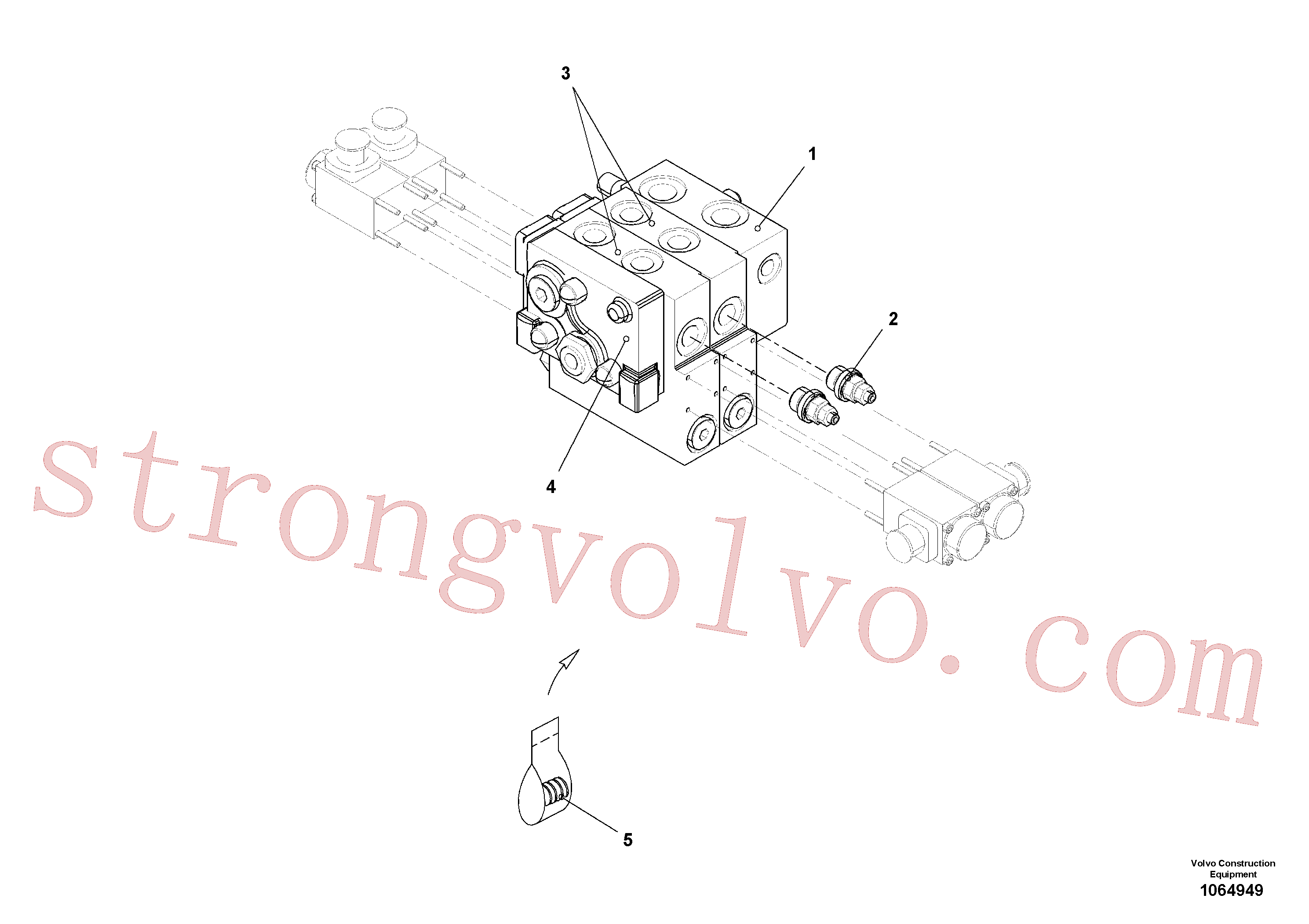 RM80625015 Volvo Bloco de válvulas do espigão(1064949 Montagem)