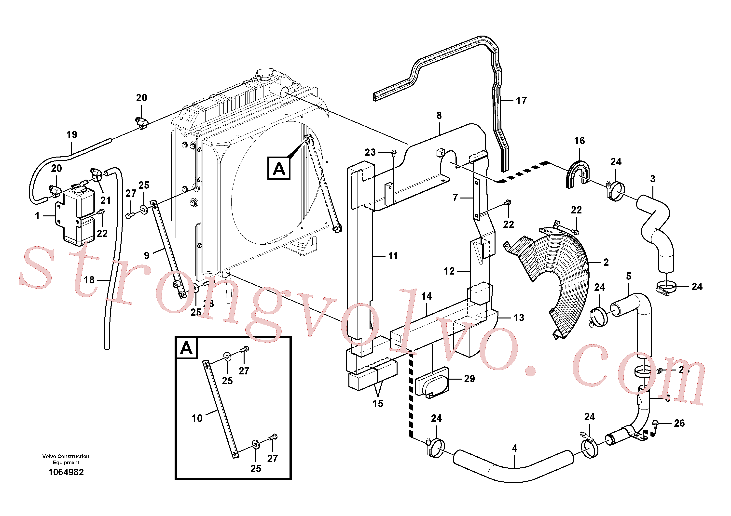 VOE14880918 Volvo Sistema de arrefecimento(1064982 Montagem)