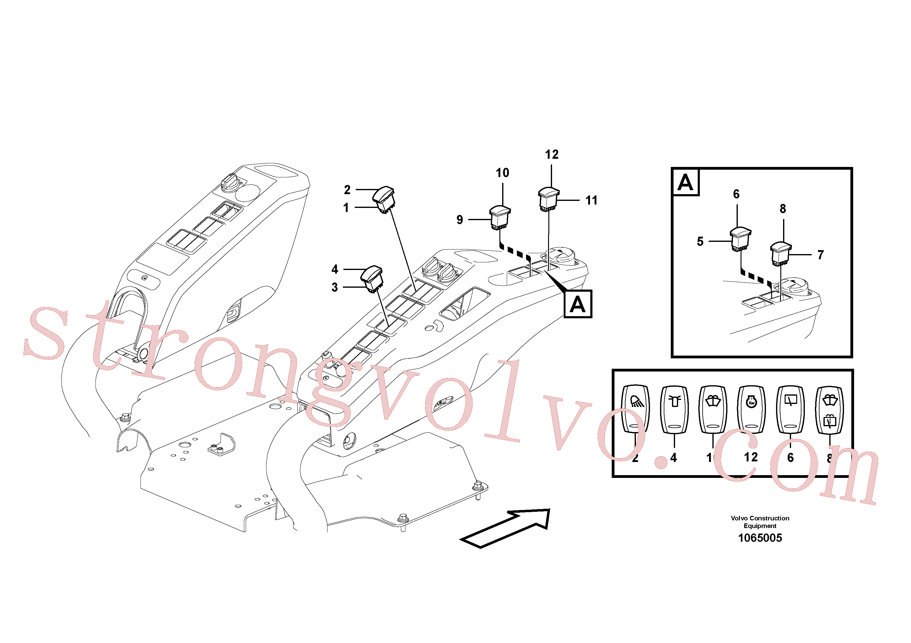 VOE20838727 Volvo Interruptor(1065005 Montagem)