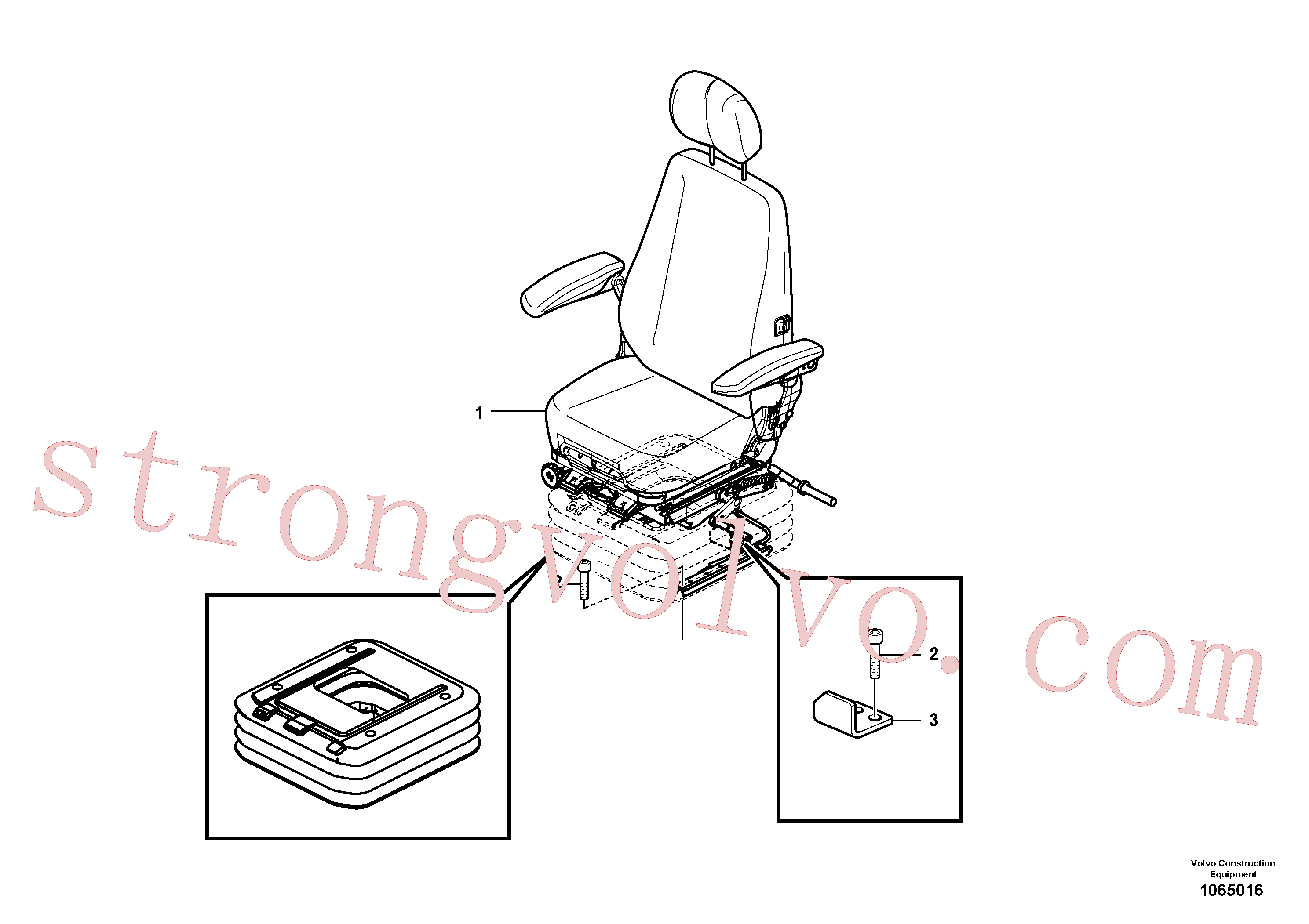 VOE994823 Volvo Banco do operador com acessórios(1065016 Montagem)