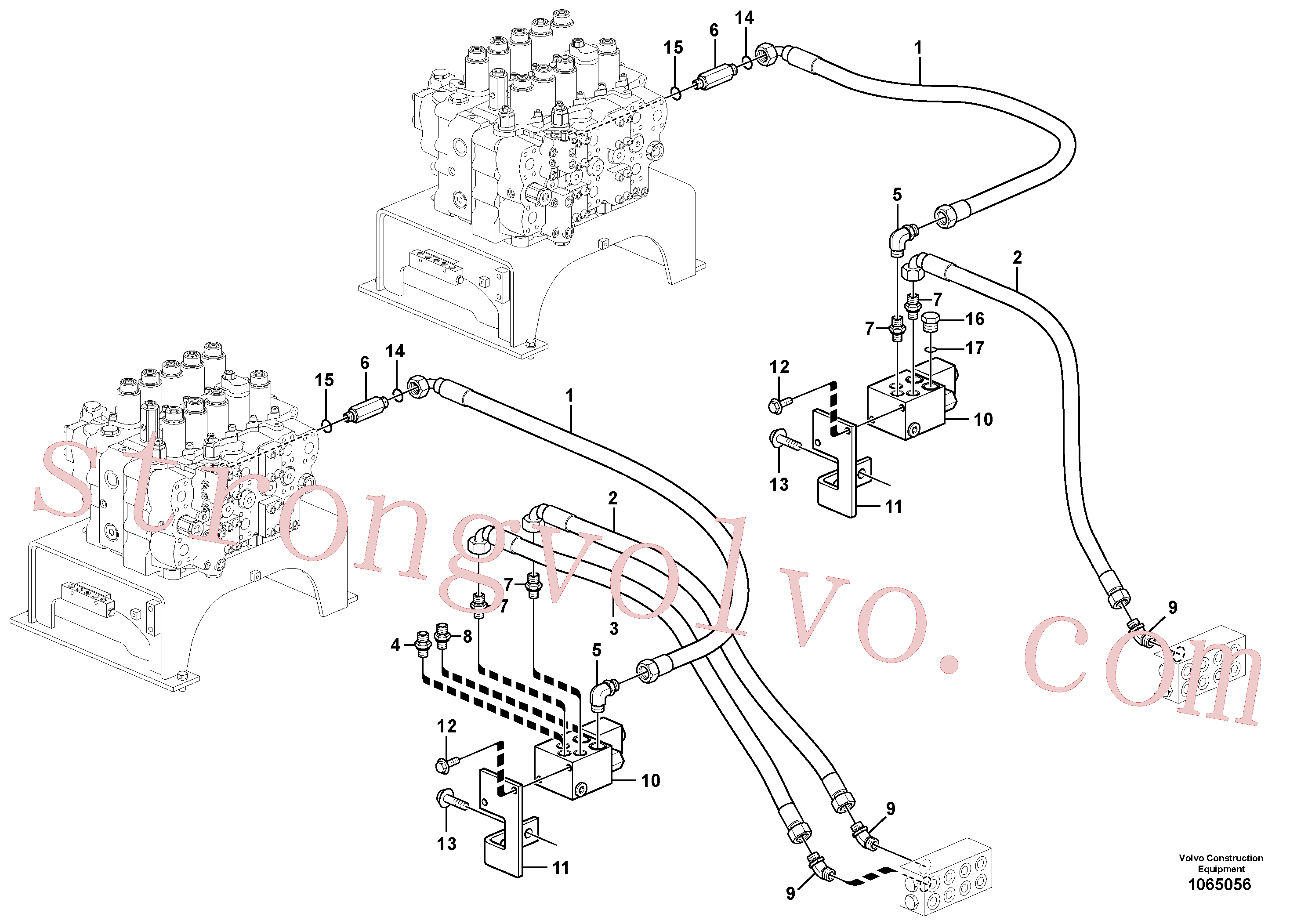Atacado VOE14881806 Niple Volvo escavadeira