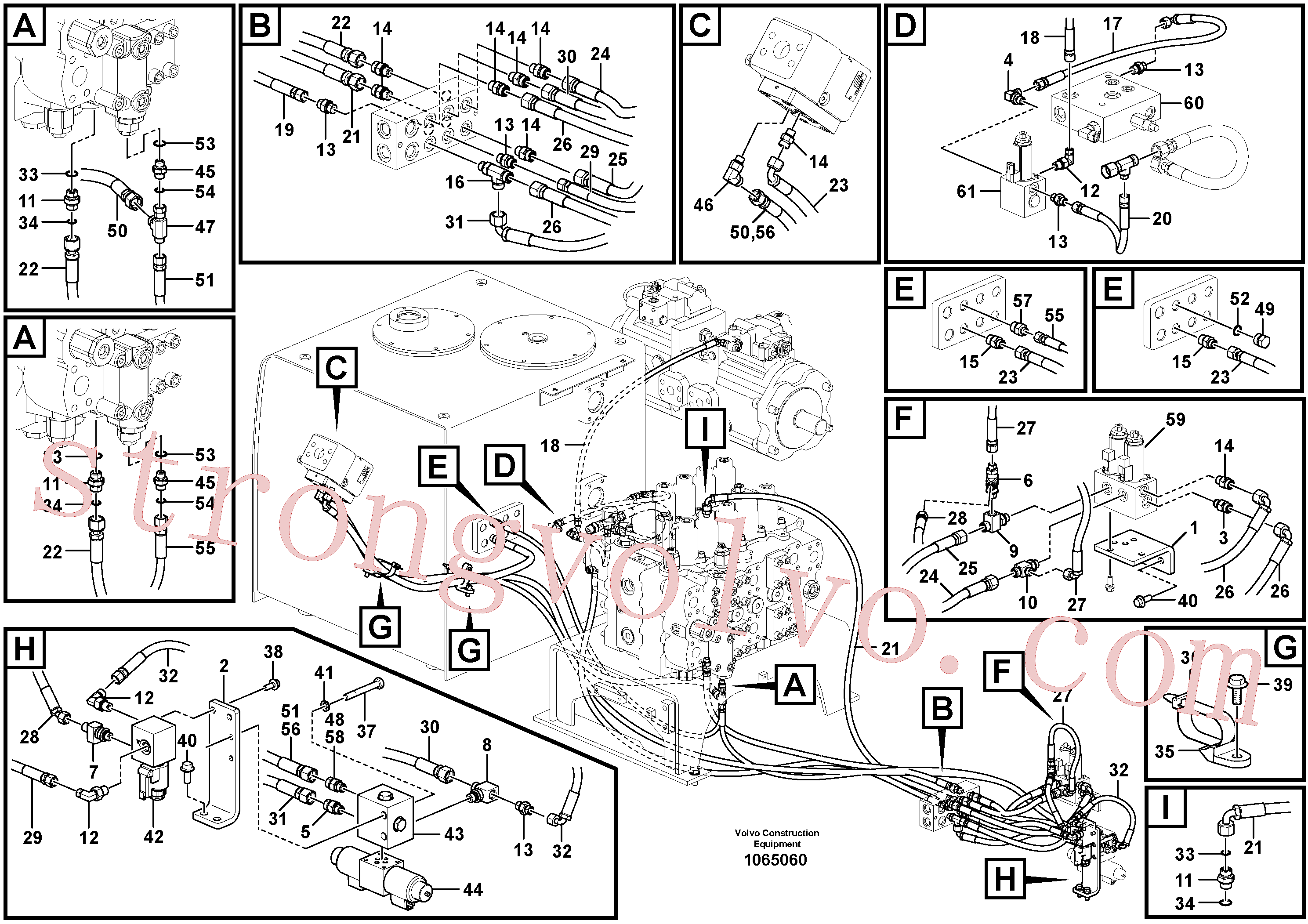 VOE14569654 Volvo Hidráulica de serviço, martelo e cortador para fluxo da bomba auxiliar(1065060 Montagem)