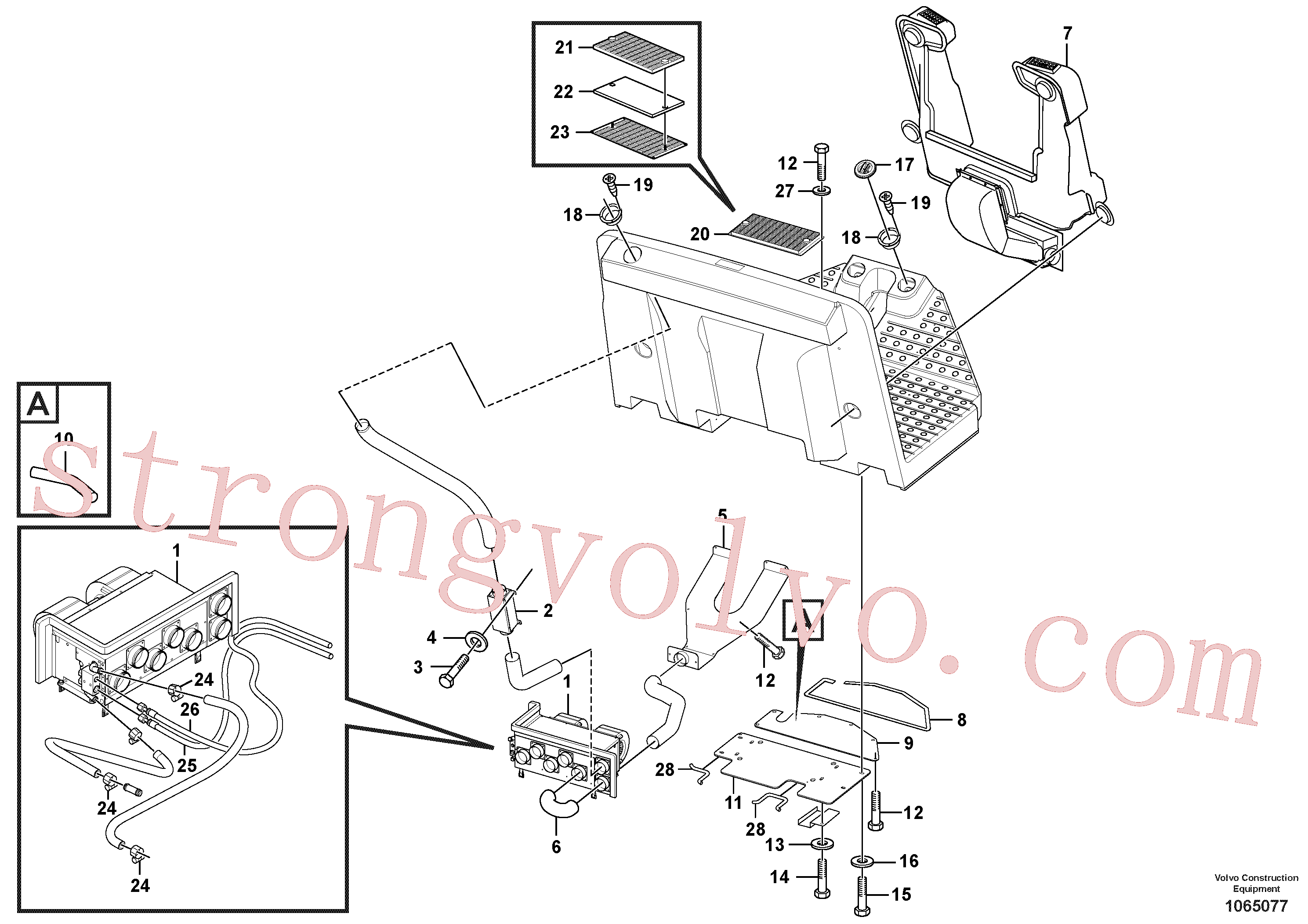 China Made RM95922324 Arruela simples Volvo Acessórios para escavadeira