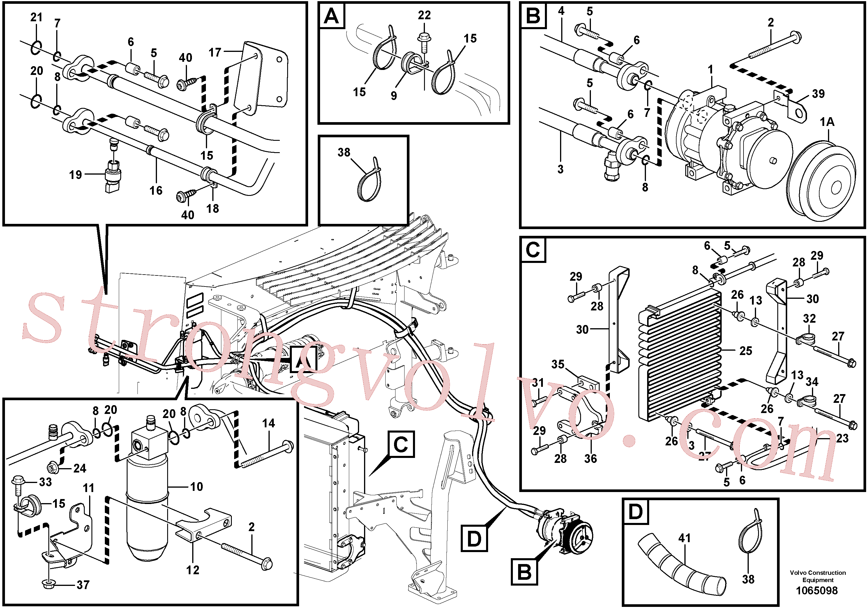 VOE947668 Volvo Ar condicionado.(1065098 Montagem)