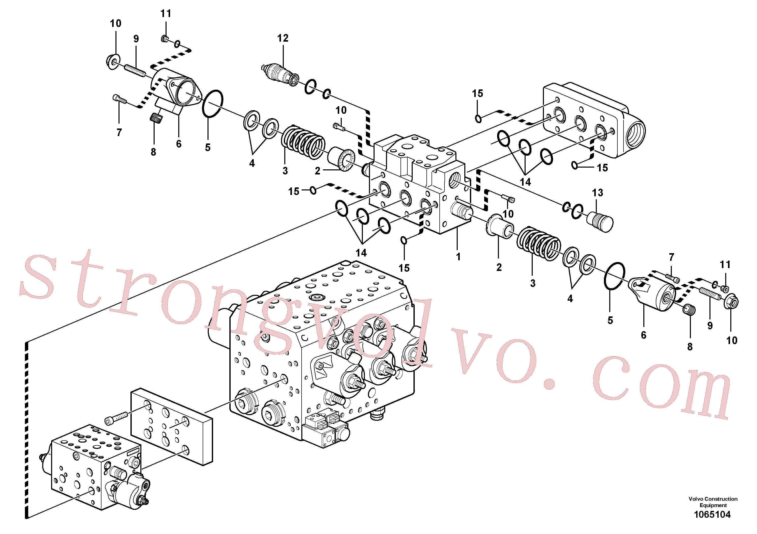 VOE11704893 Volvo Válvula(1065104 Montagem)