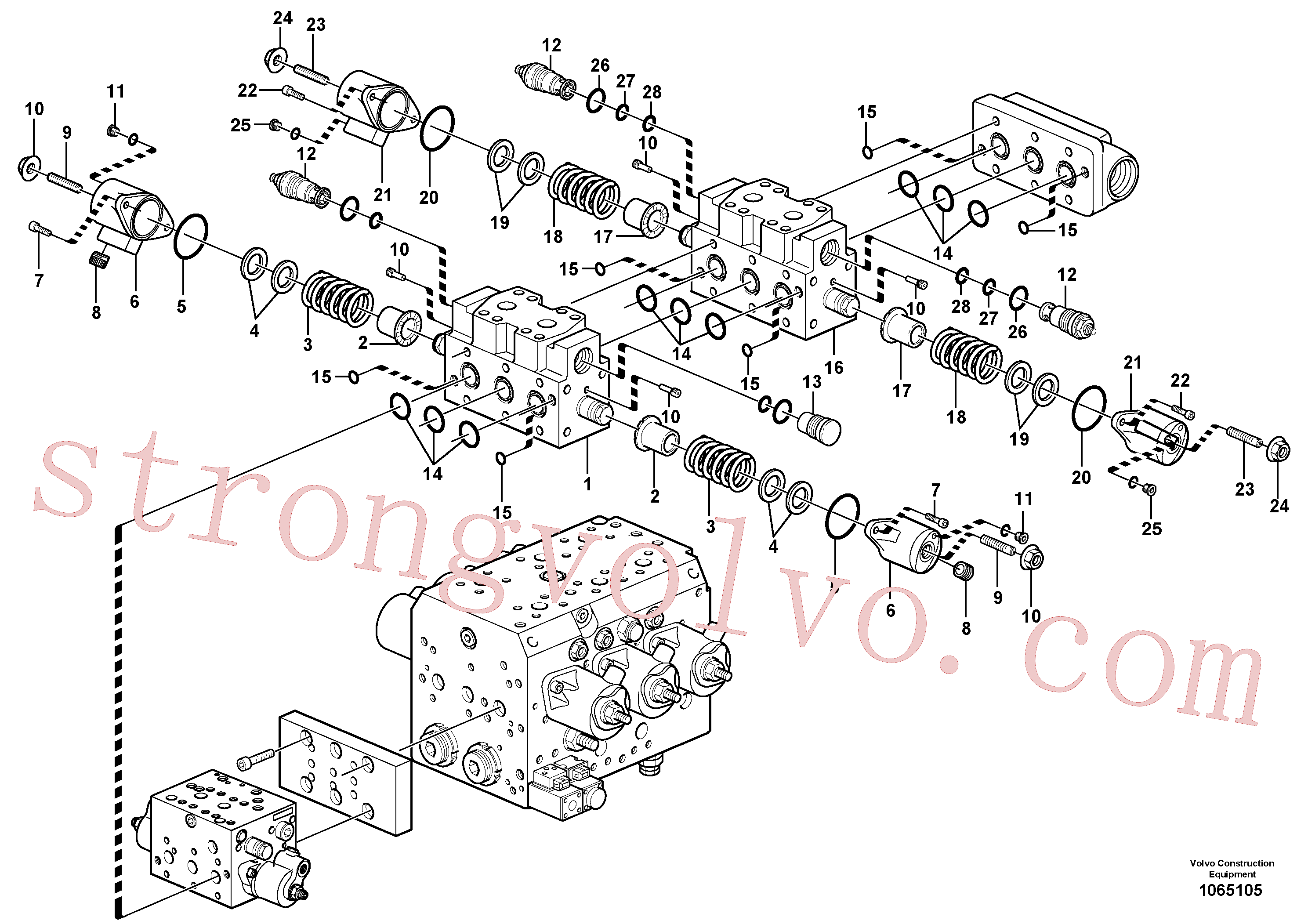 VOE11704833 Volvo Válvula(1065105 Montagem)