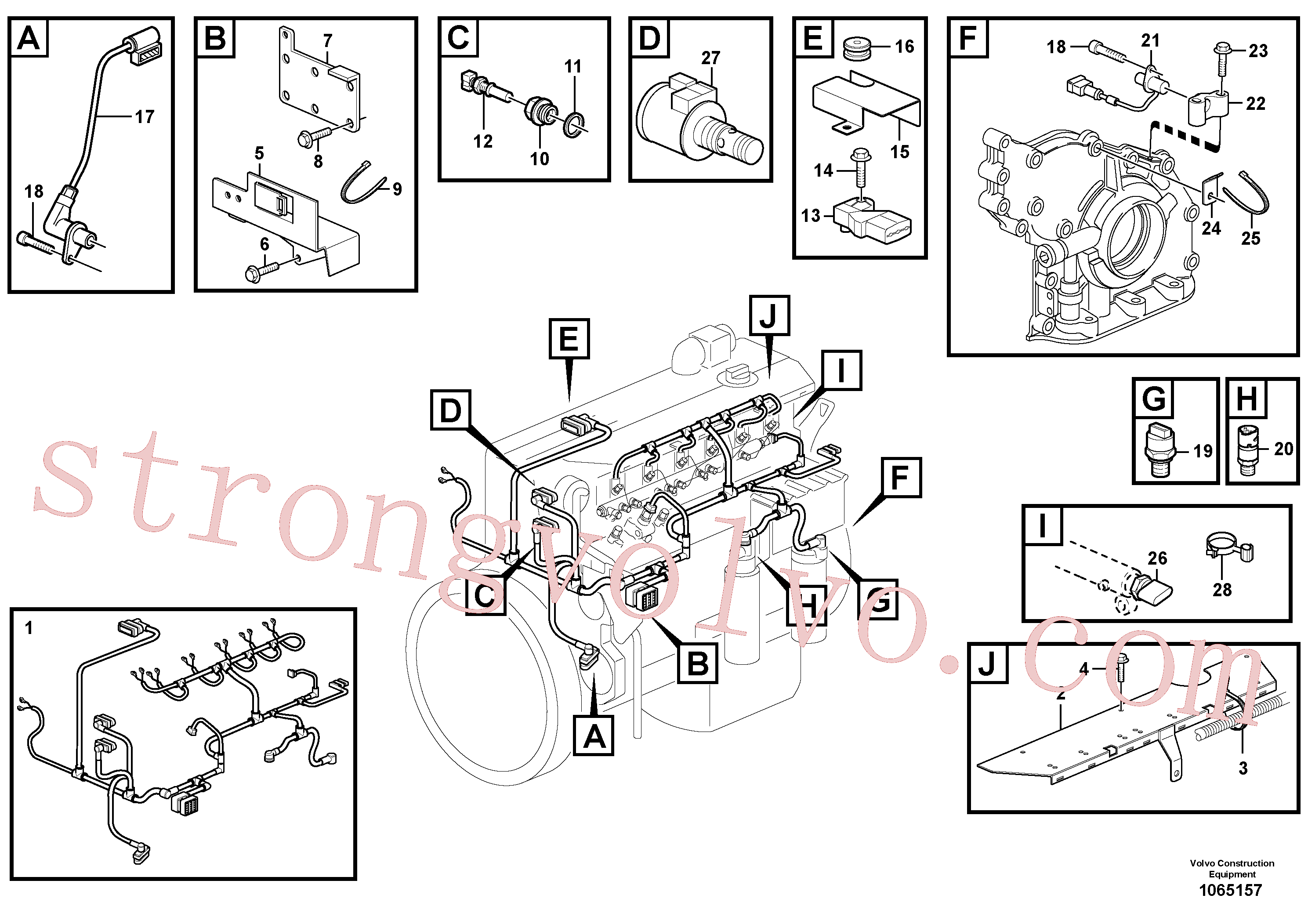 SA9426-20100 Volvo Cablagem, motor(1065157 Montagem)