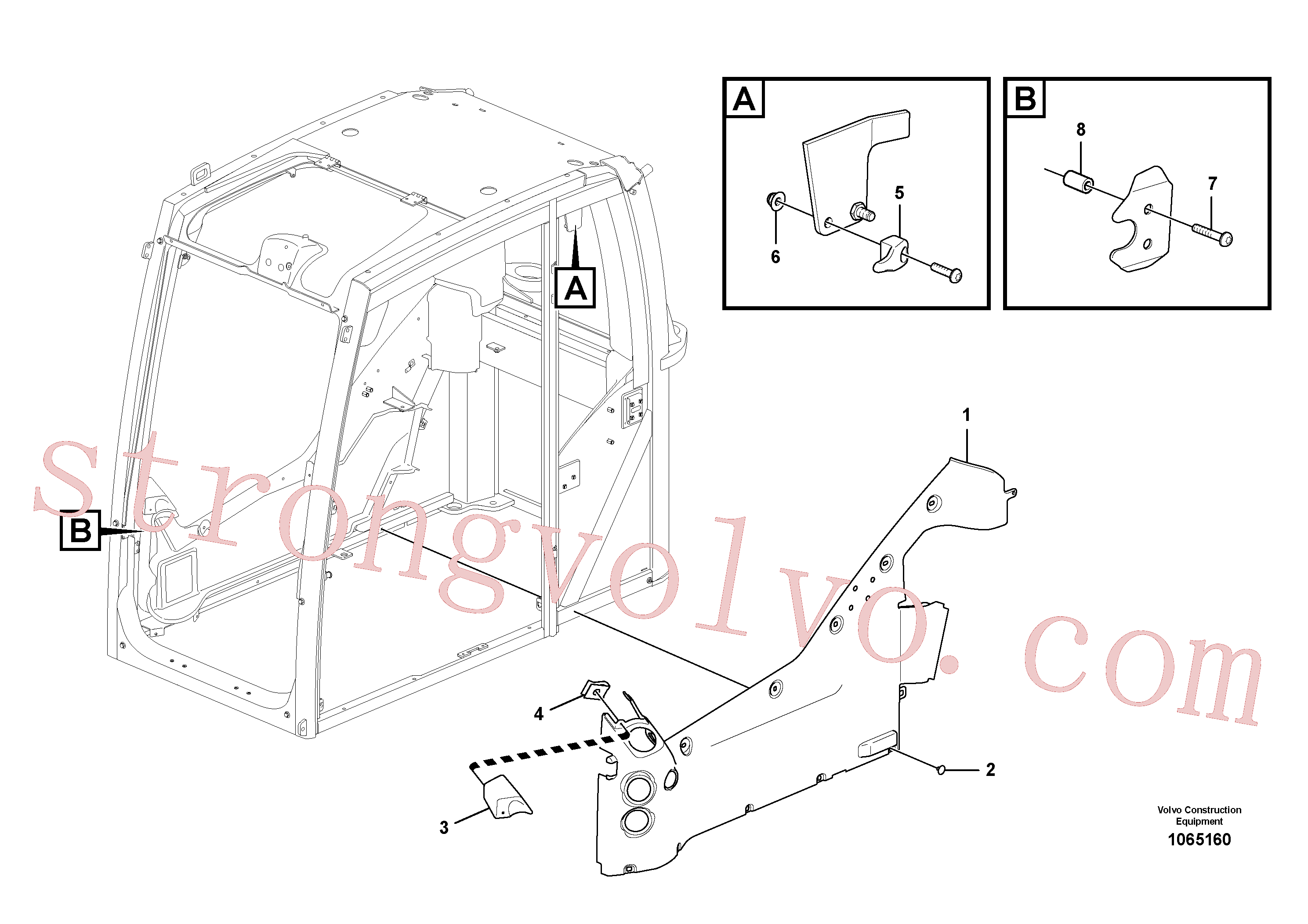 China Made VOE949937 Porca de pressão Volvo Acessórios para escavadeira