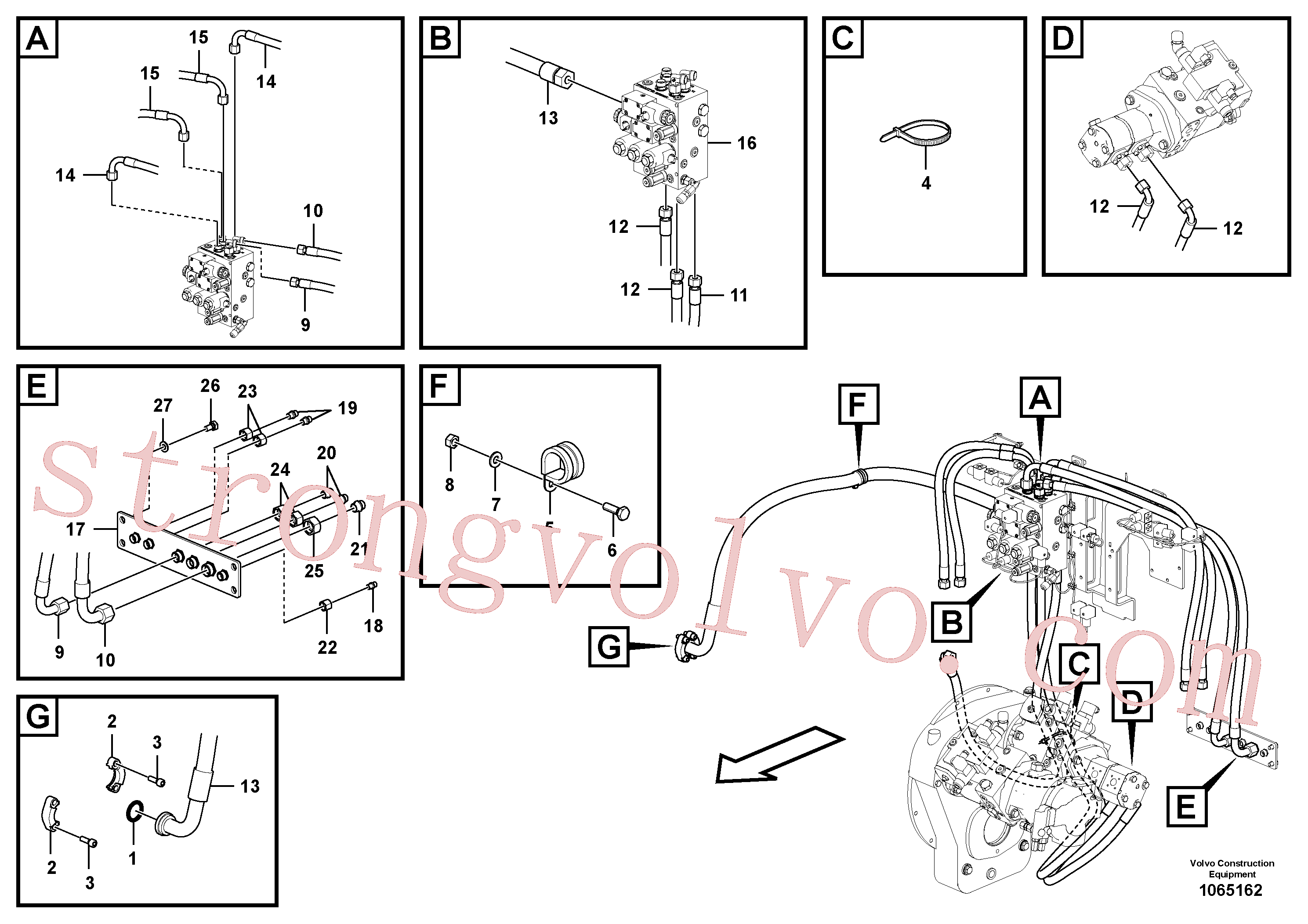 RM96719398 Volvo Linhas hidráulicas(1065162 Montagem)